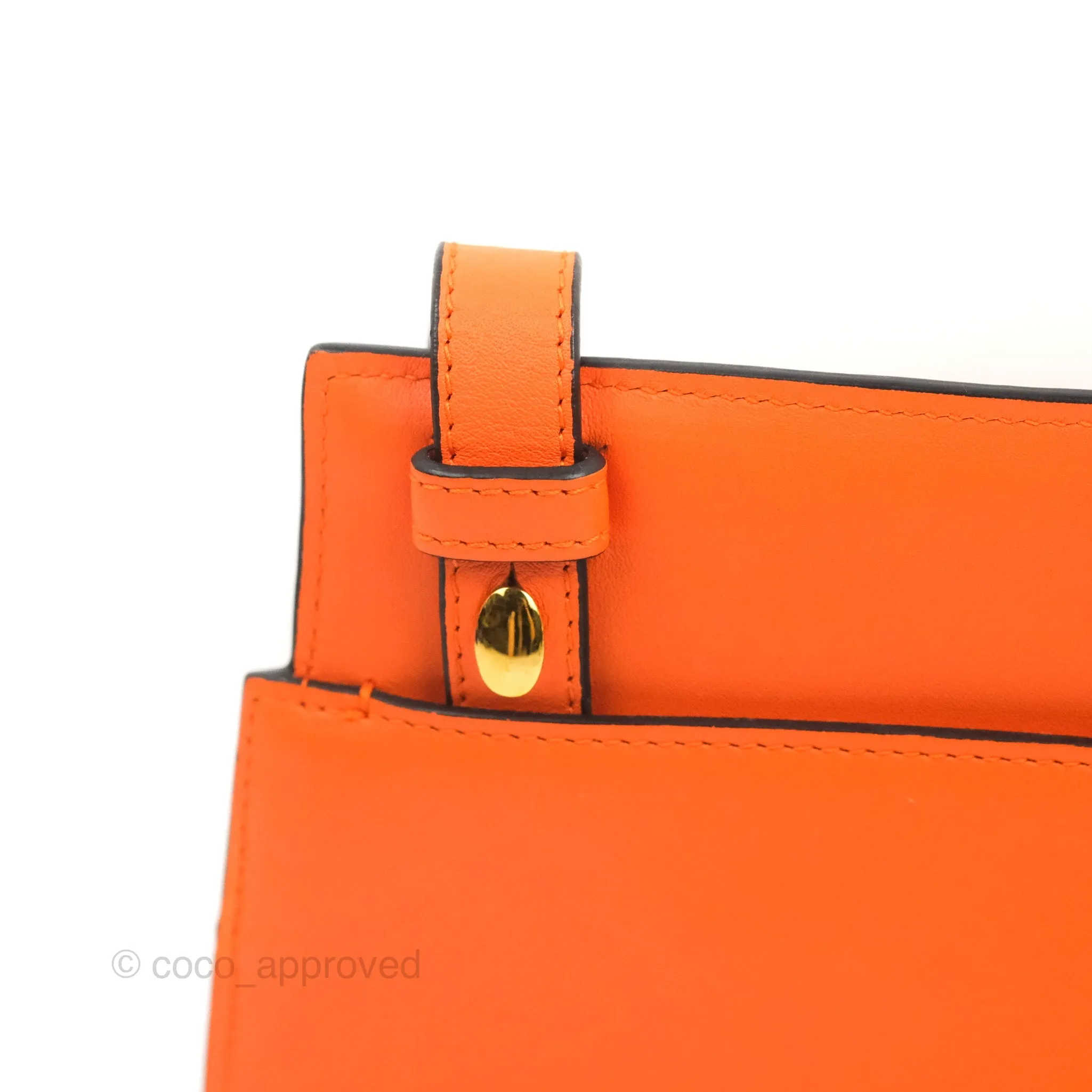 Loewe T Pouch Shoulder Bag Orange Calfskin