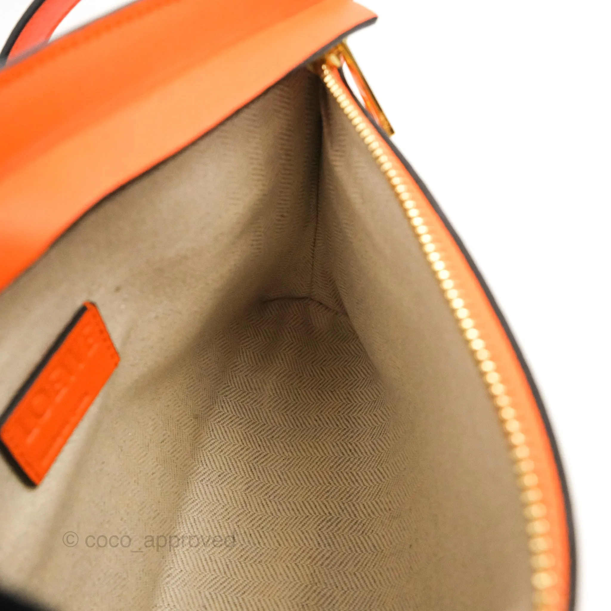 Loewe T Pouch Shoulder Bag Orange Calfskin