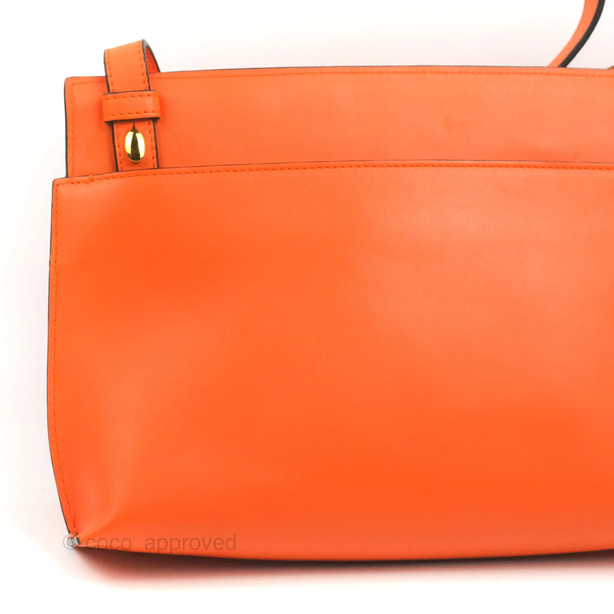 Loewe T Pouch Shoulder Bag Orange Calfskin