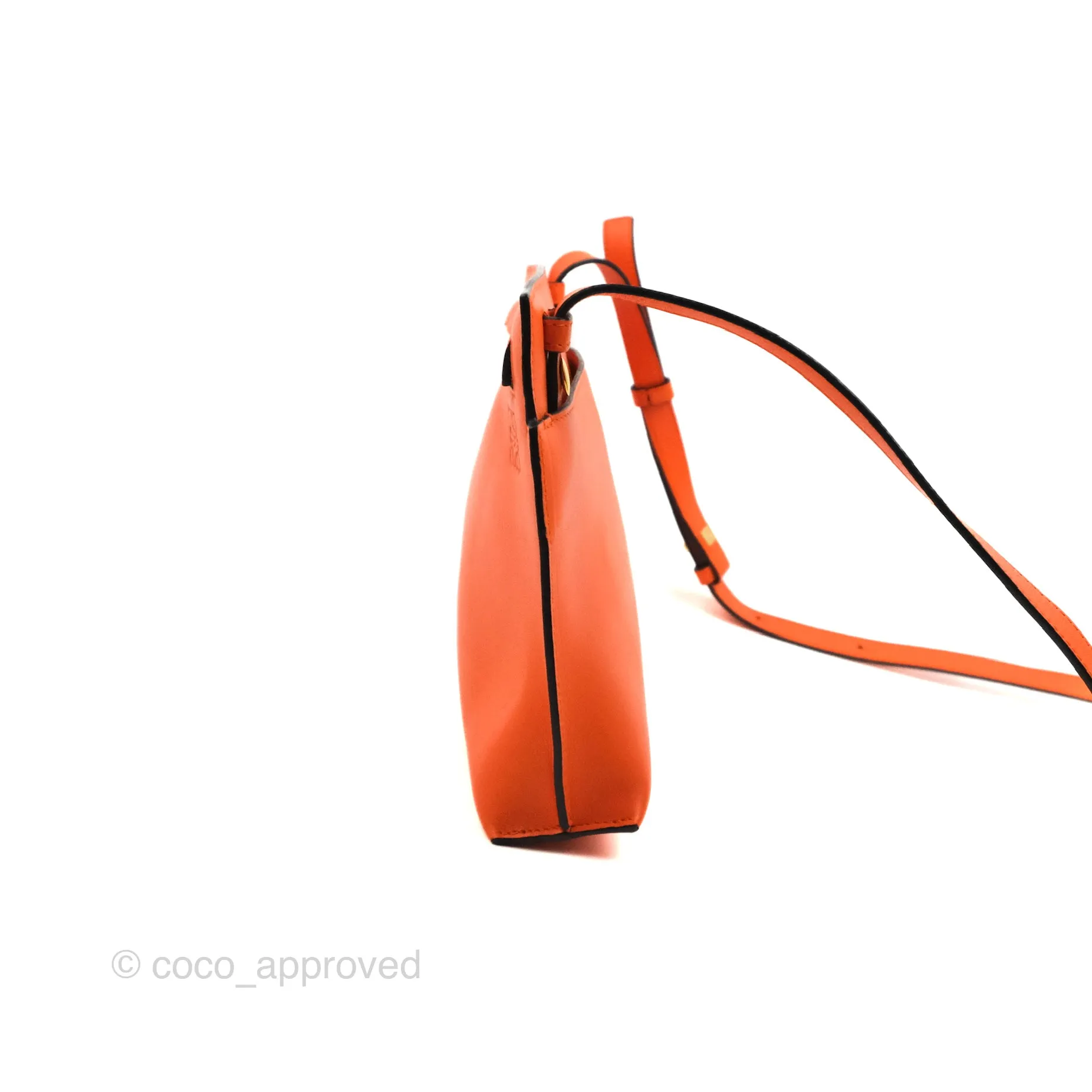 Loewe T Pouch Shoulder Bag Orange Calfskin