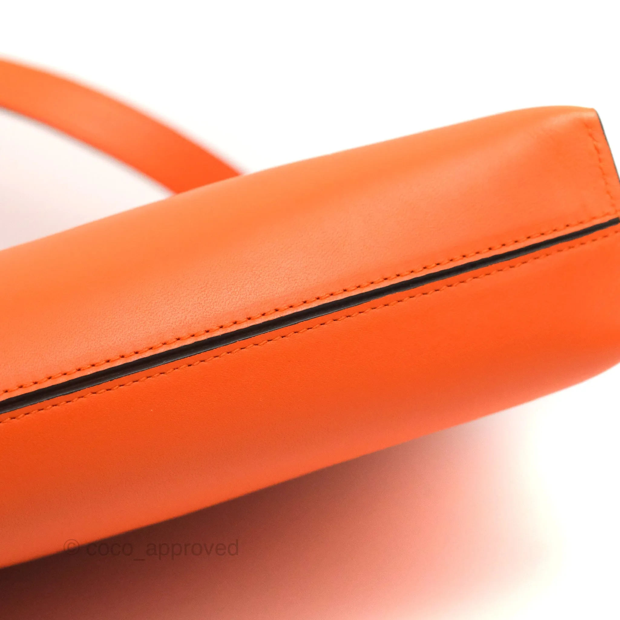Loewe T Pouch Shoulder Bag Orange Calfskin
