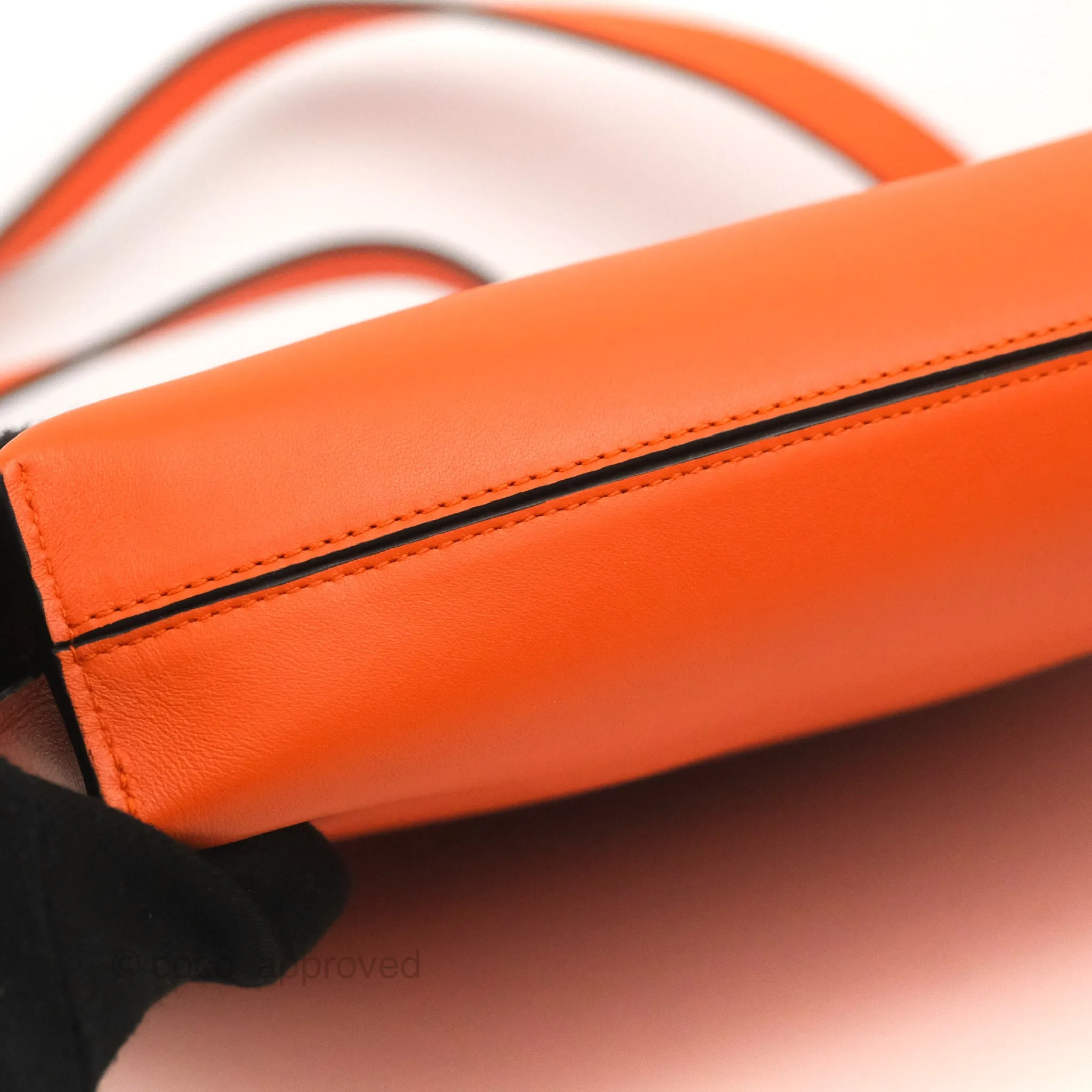 Loewe T Pouch Shoulder Bag Orange Calfskin