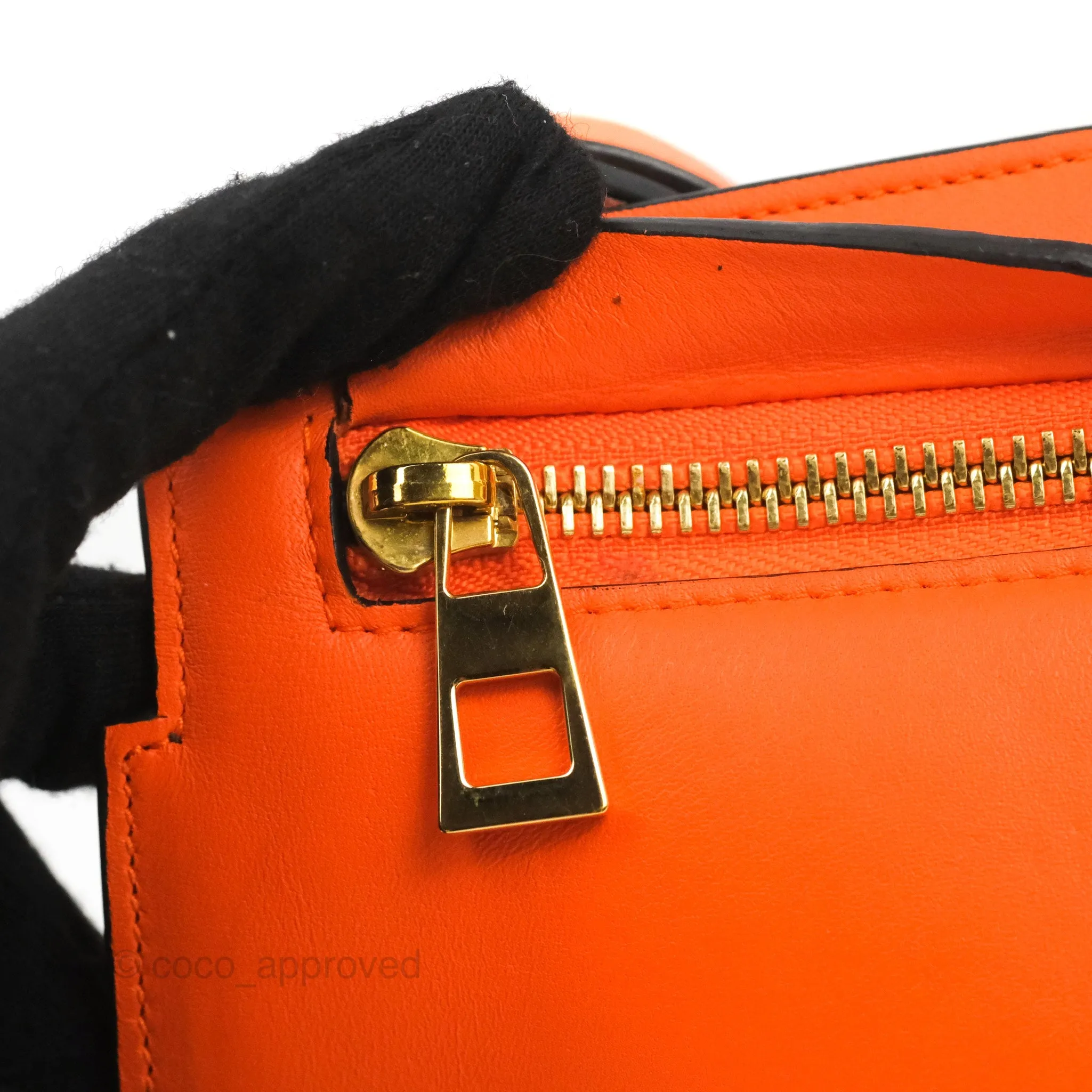 Loewe T Pouch Shoulder Bag Orange Calfskin