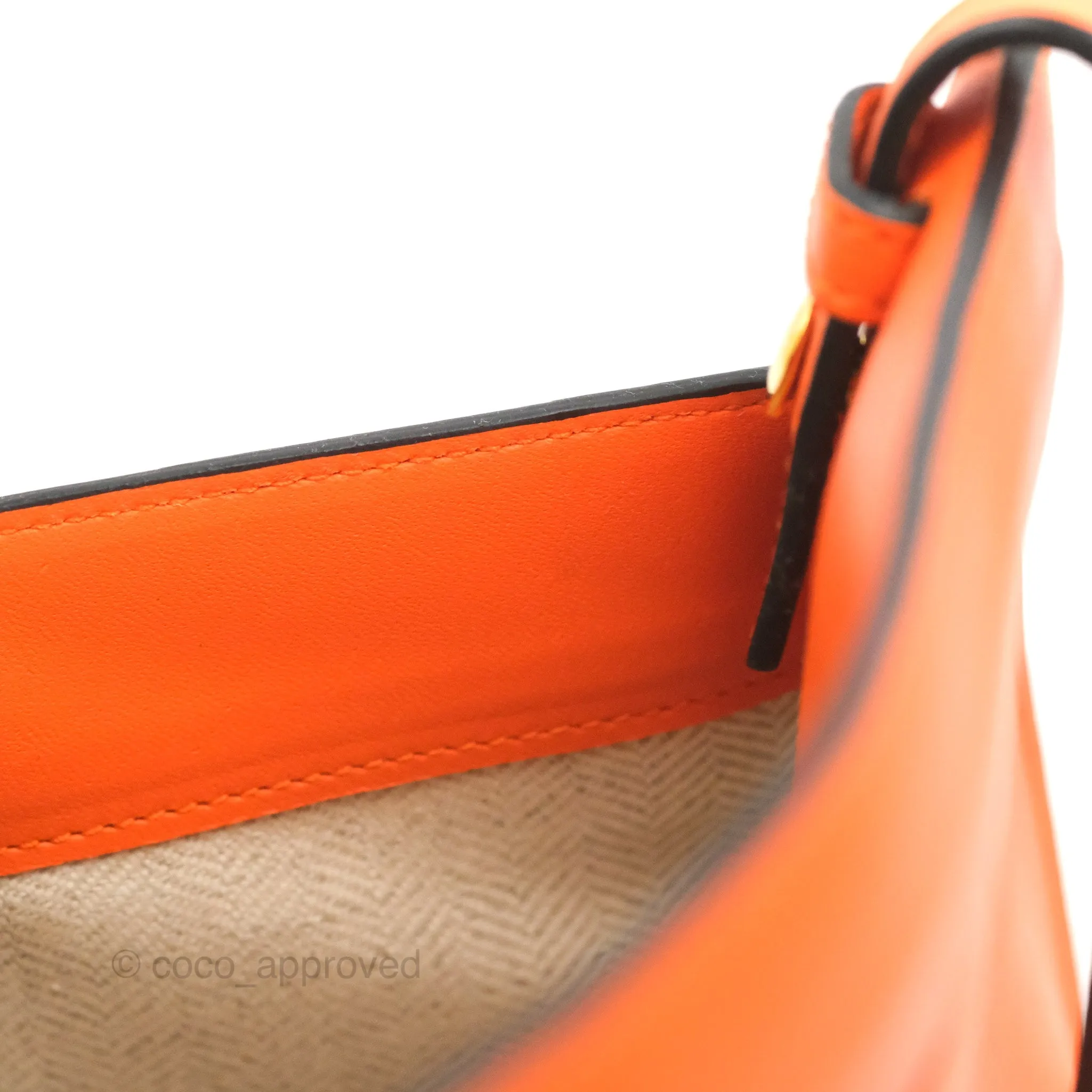 Loewe T Pouch Shoulder Bag Orange Calfskin