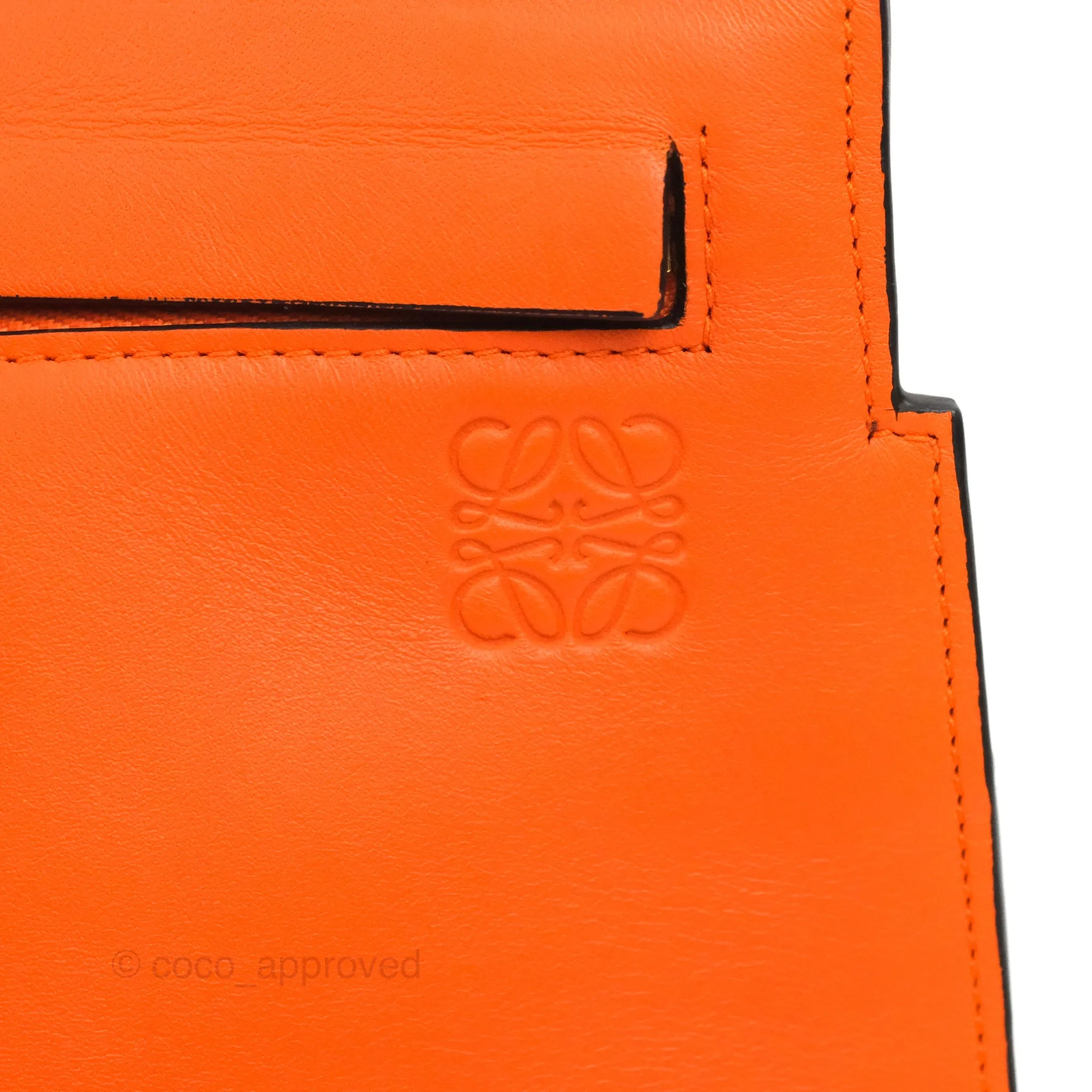Loewe T Pouch Shoulder Bag Orange Calfskin