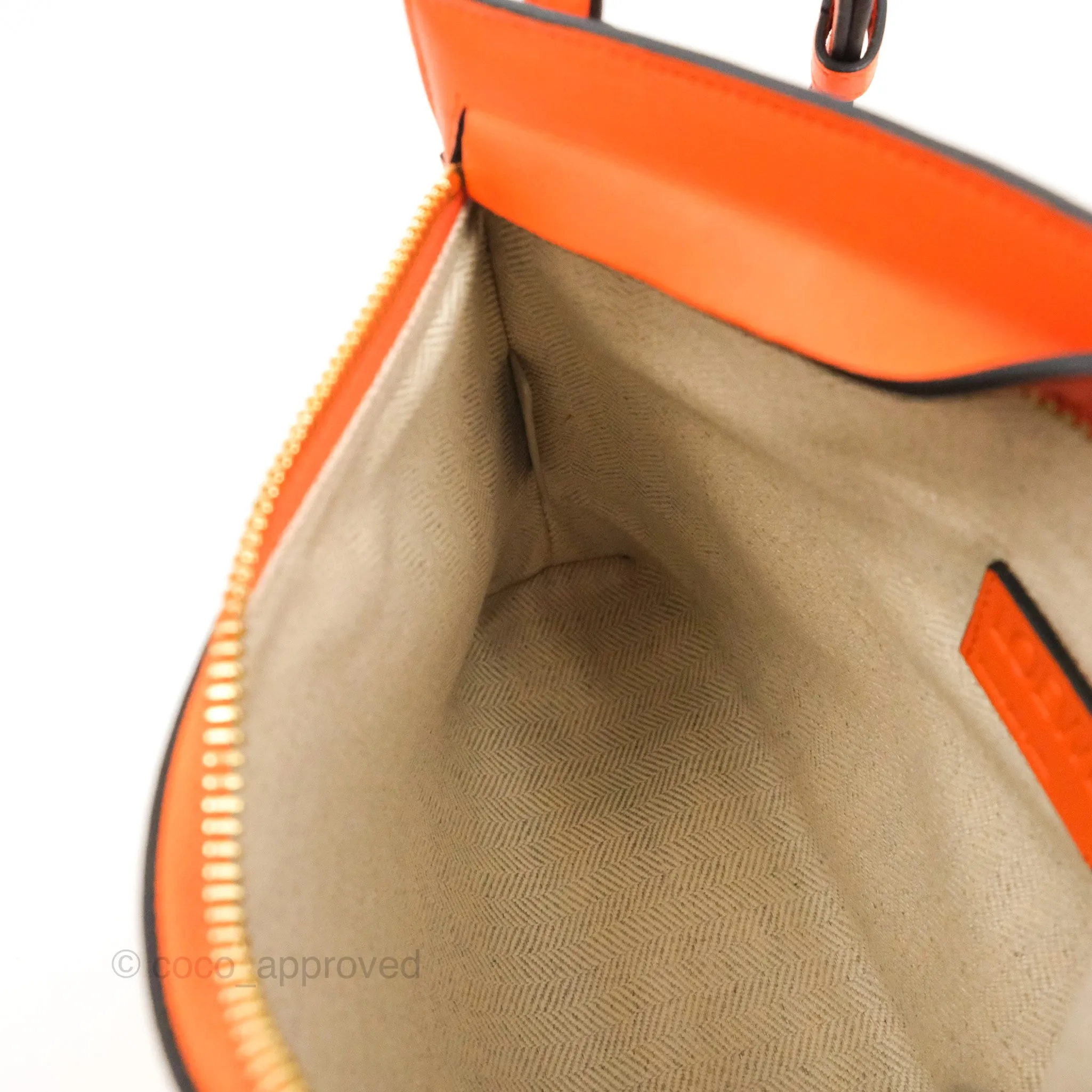 Loewe T Pouch Shoulder Bag Orange Calfskin