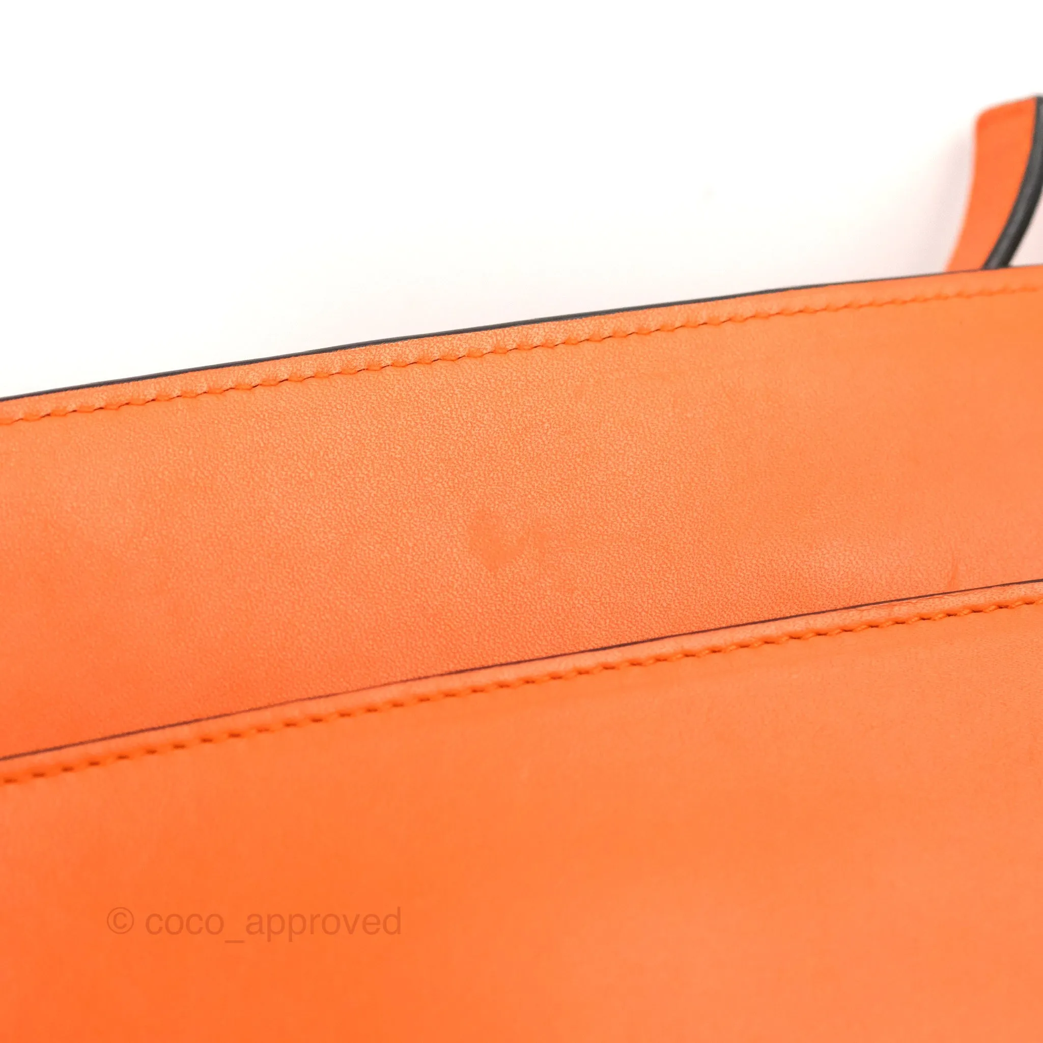 Loewe T Pouch Shoulder Bag Orange Calfskin