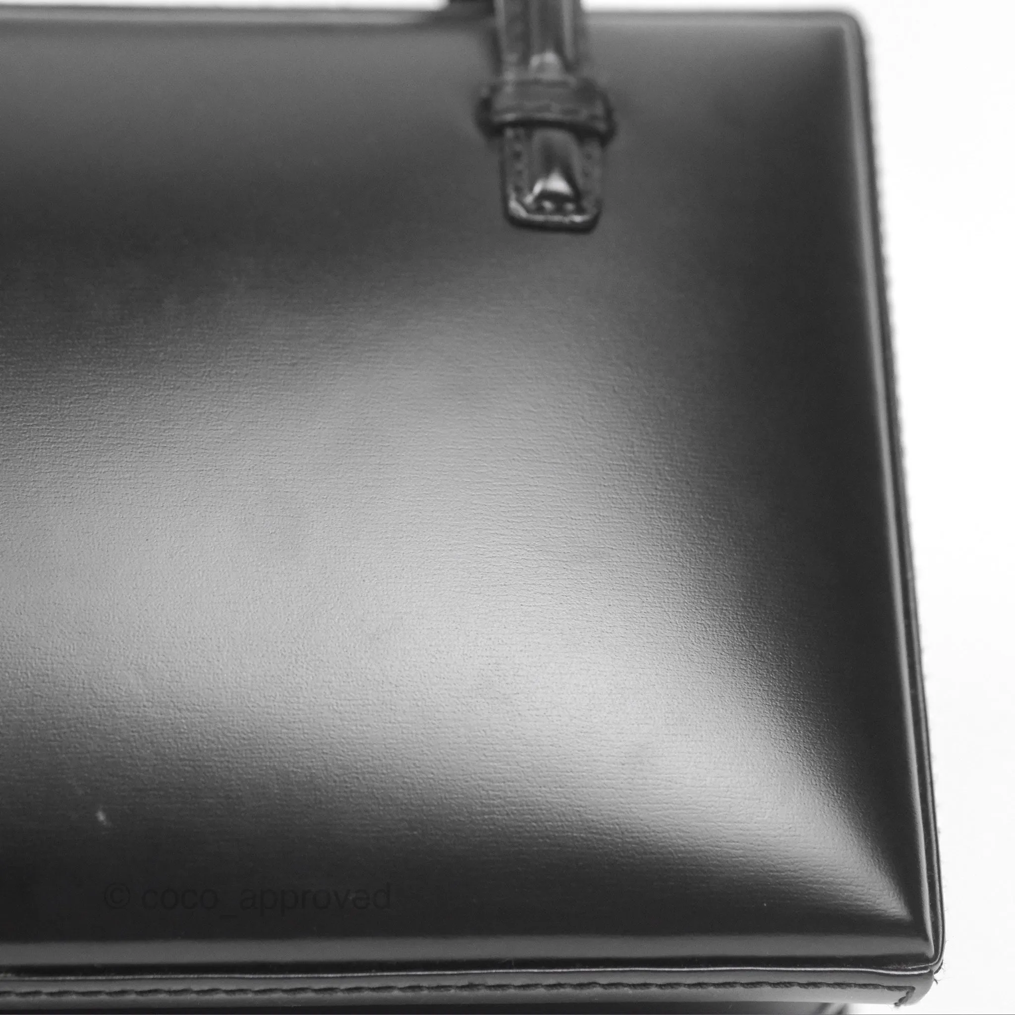 Loewe Vintage Small Postal Handle Bag Black Leather