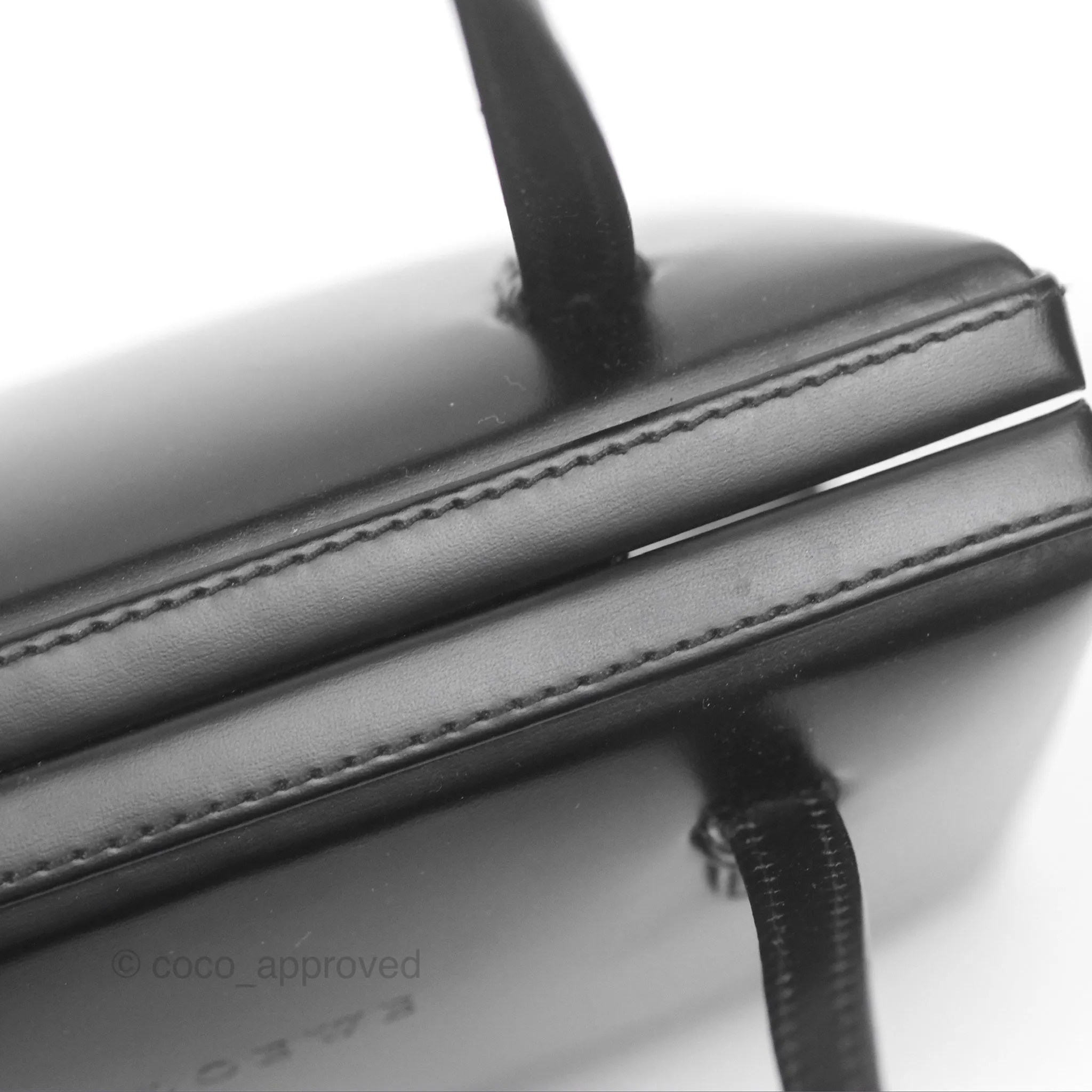 Loewe Vintage Small Postal Handle Bag Black Leather
