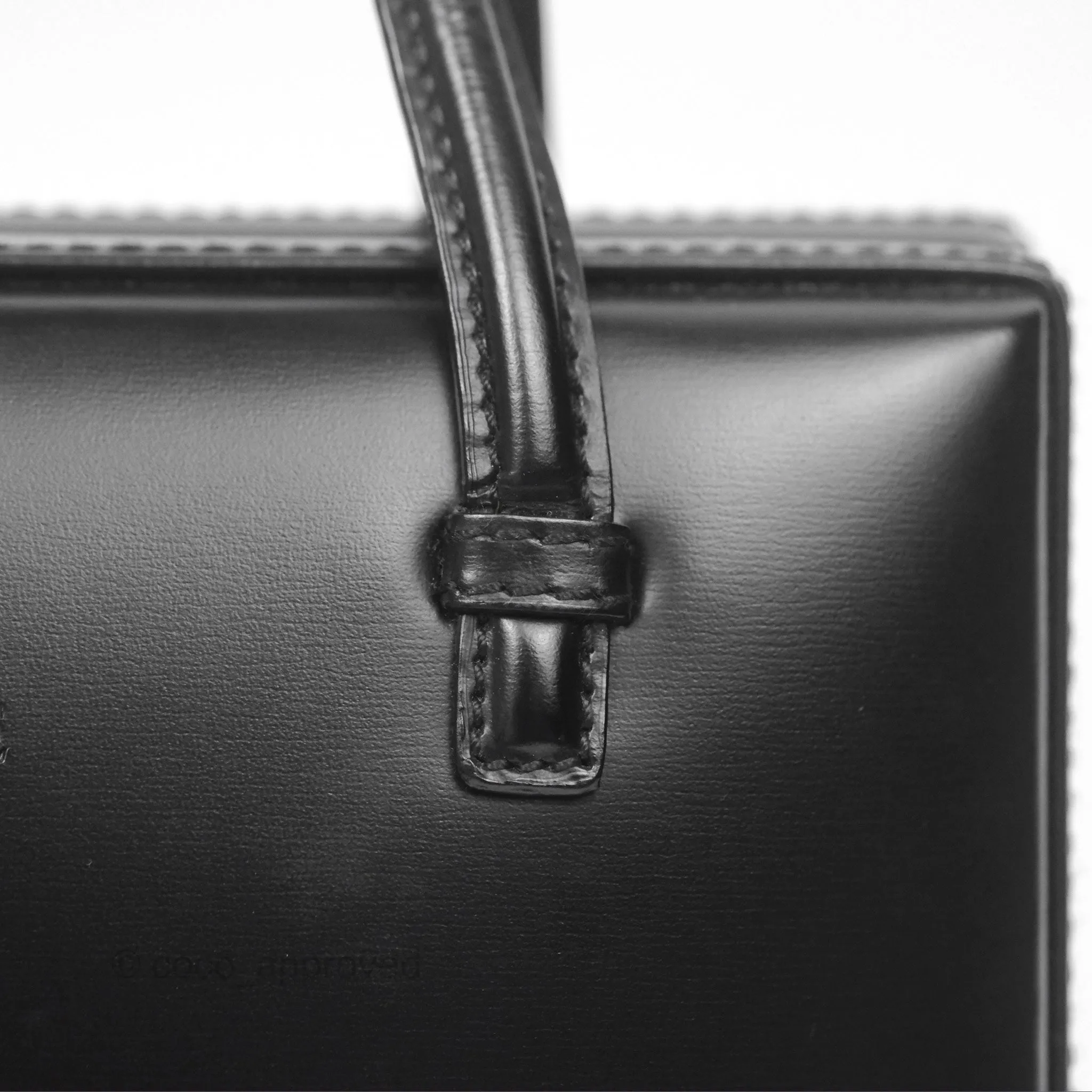 Loewe Vintage Small Postal Handle Bag Black Leather