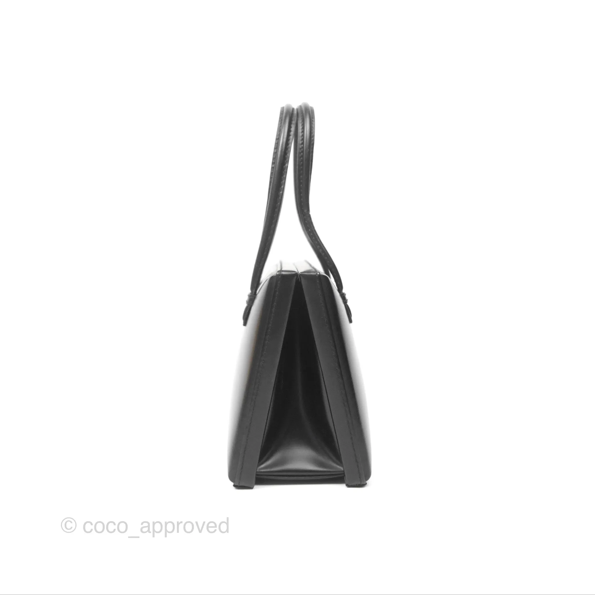 Loewe Vintage Small Postal Handle Bag Black Leather