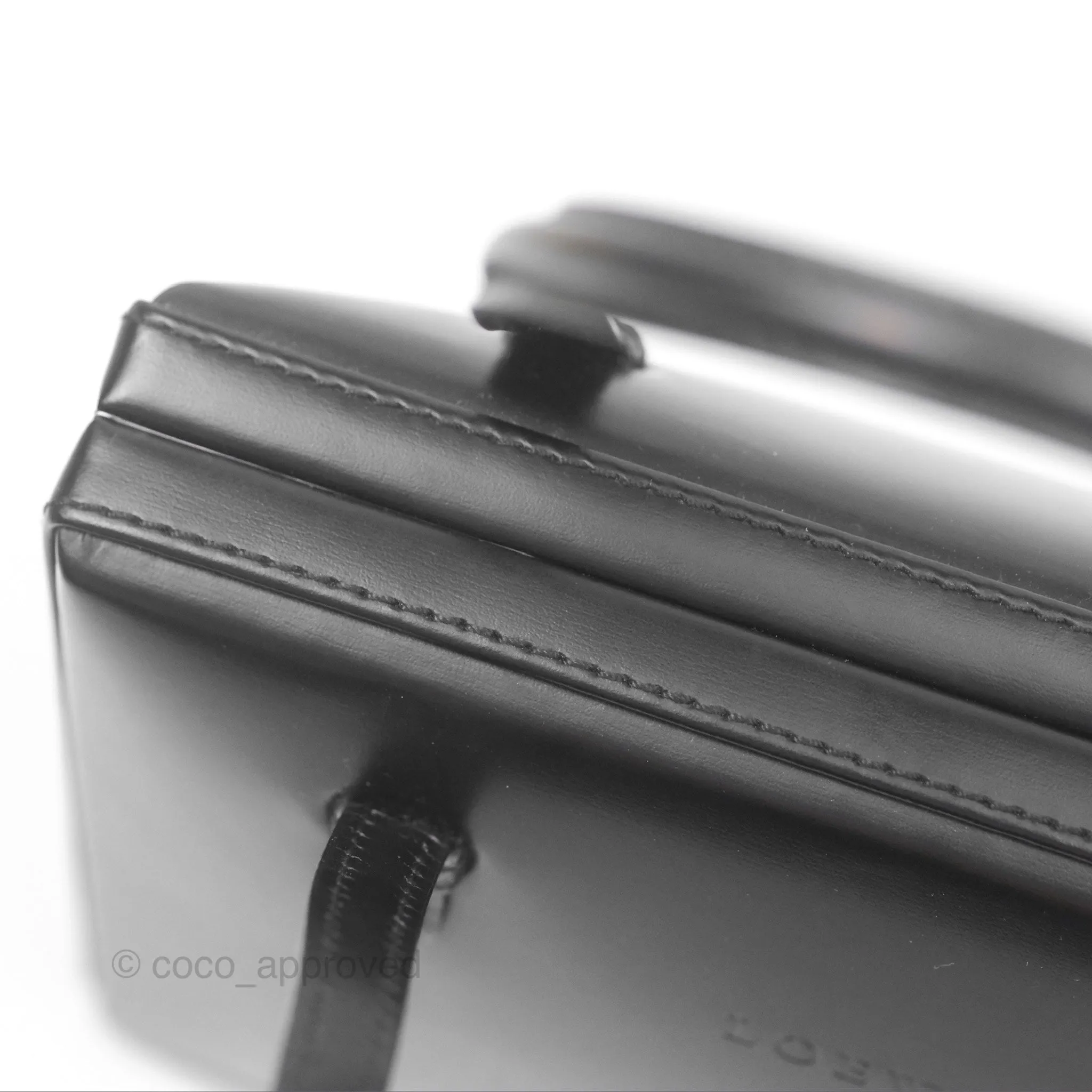 Loewe Vintage Small Postal Handle Bag Black Leather