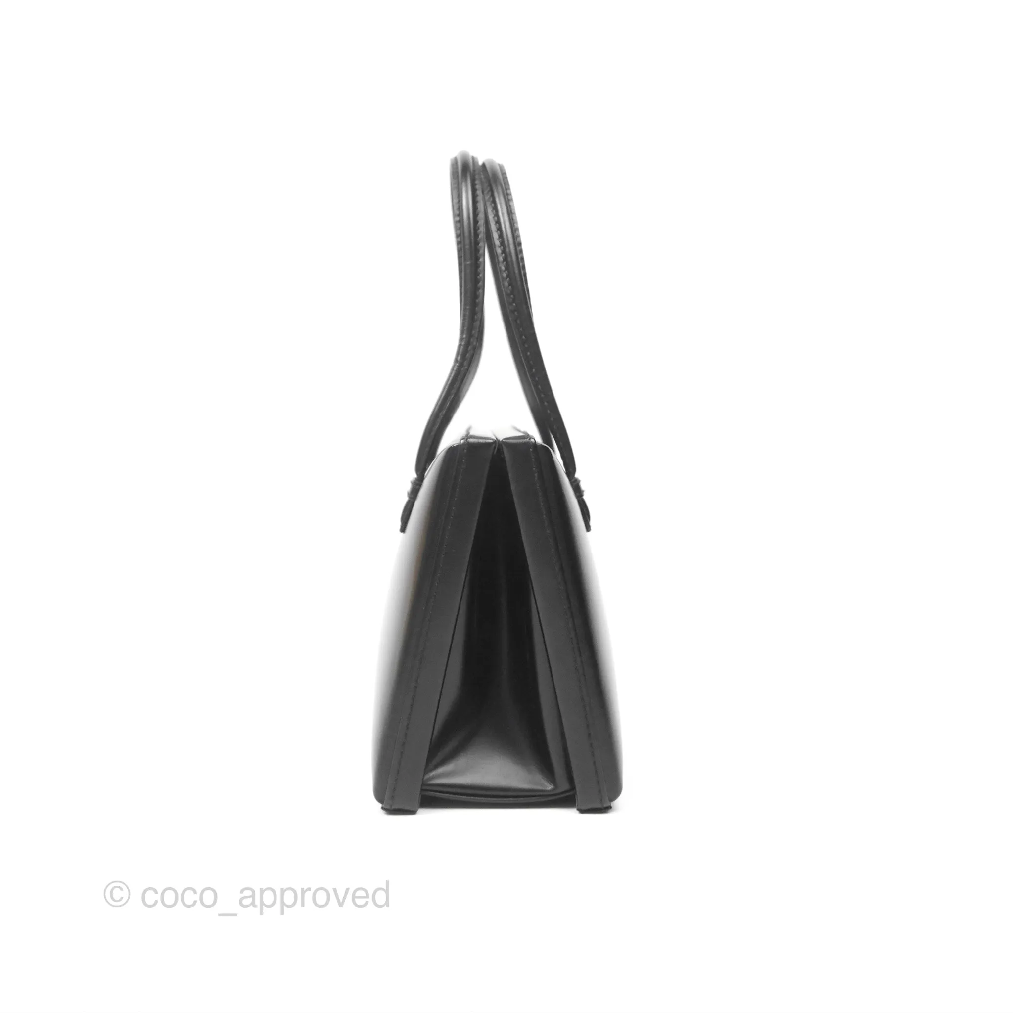 Loewe Vintage Small Postal Handle Bag Black Leather