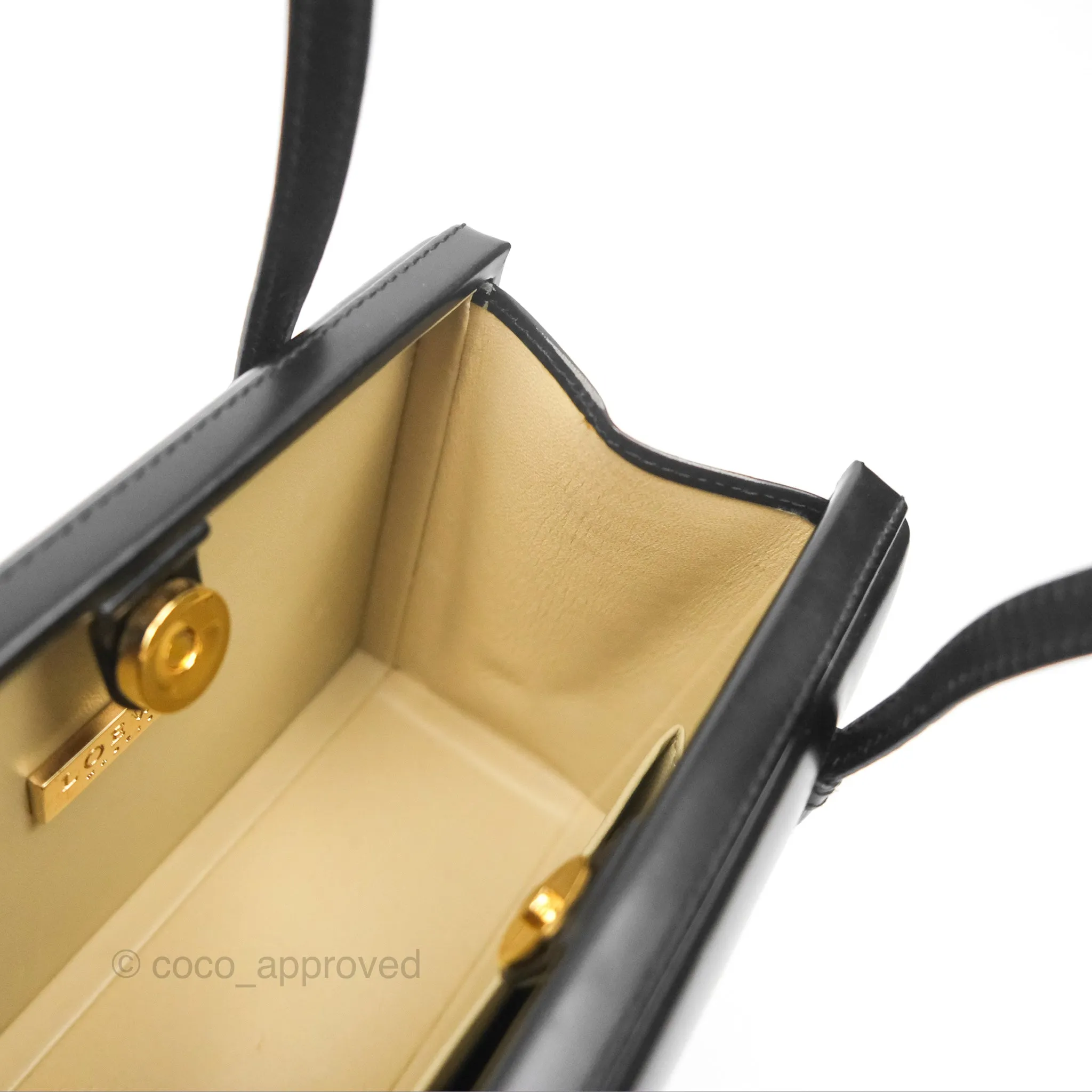 Loewe Vintage Small Postal Handle Bag Black Leather
