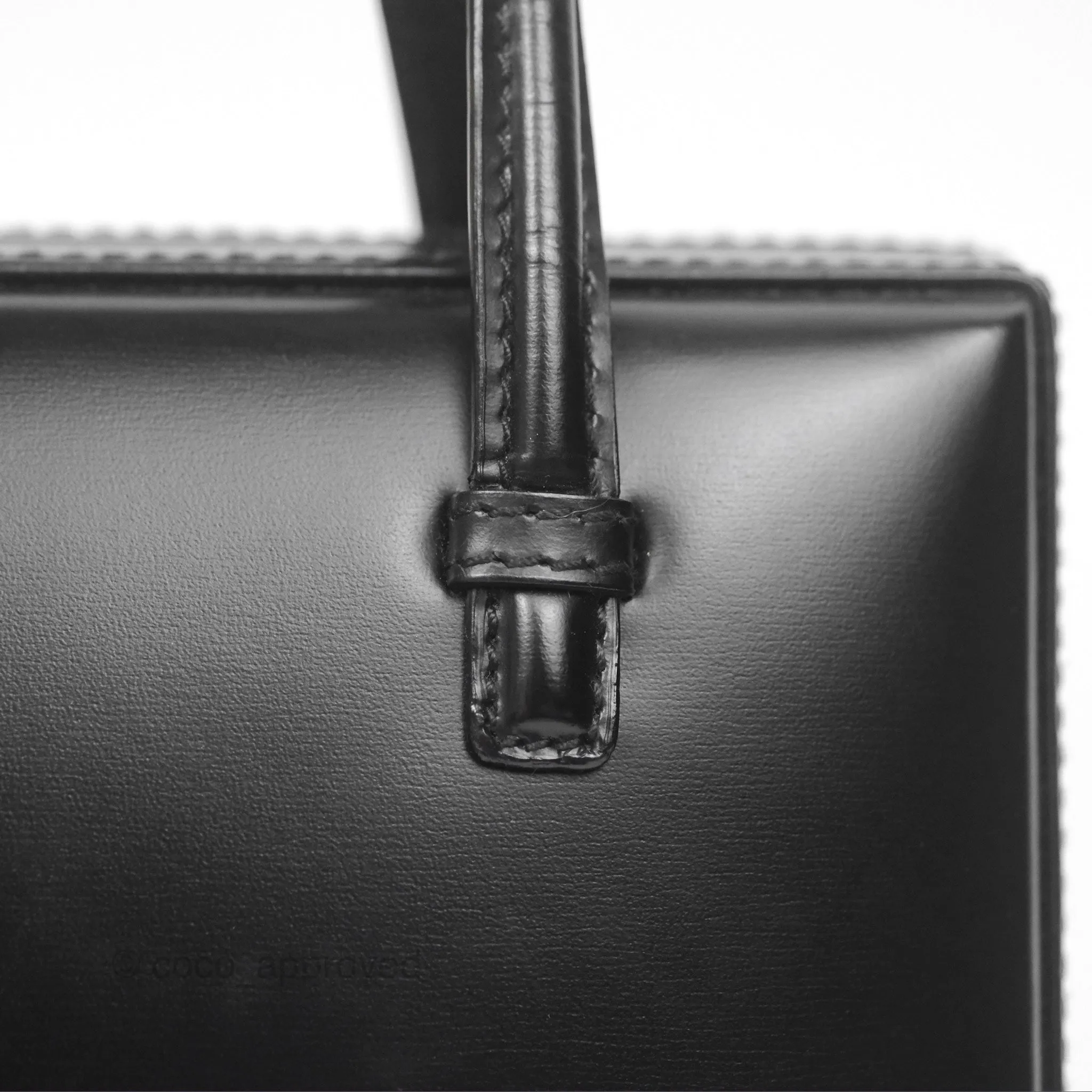 Loewe Vintage Small Postal Handle Bag Black Leather
