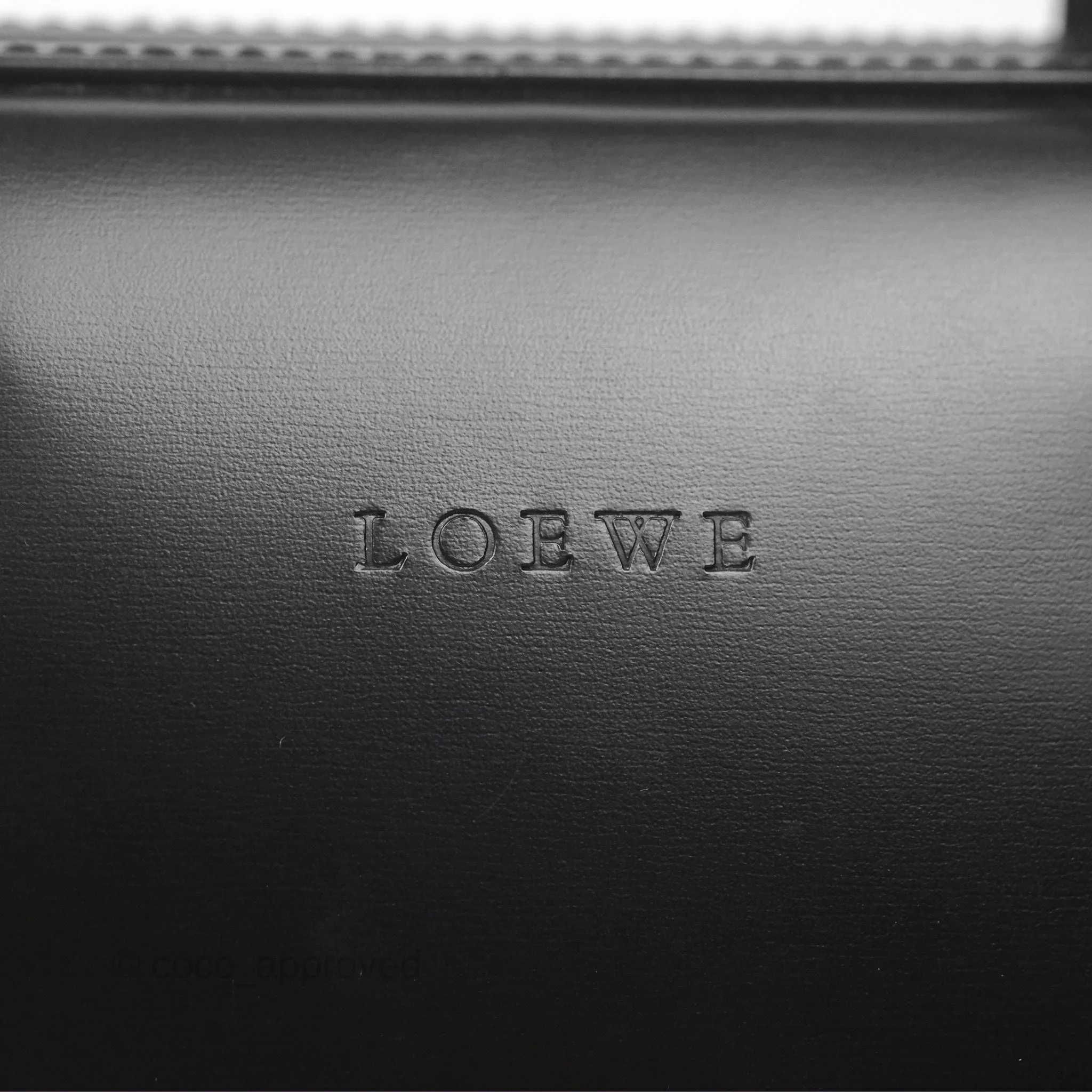 Loewe Vintage Small Postal Handle Bag Black Leather