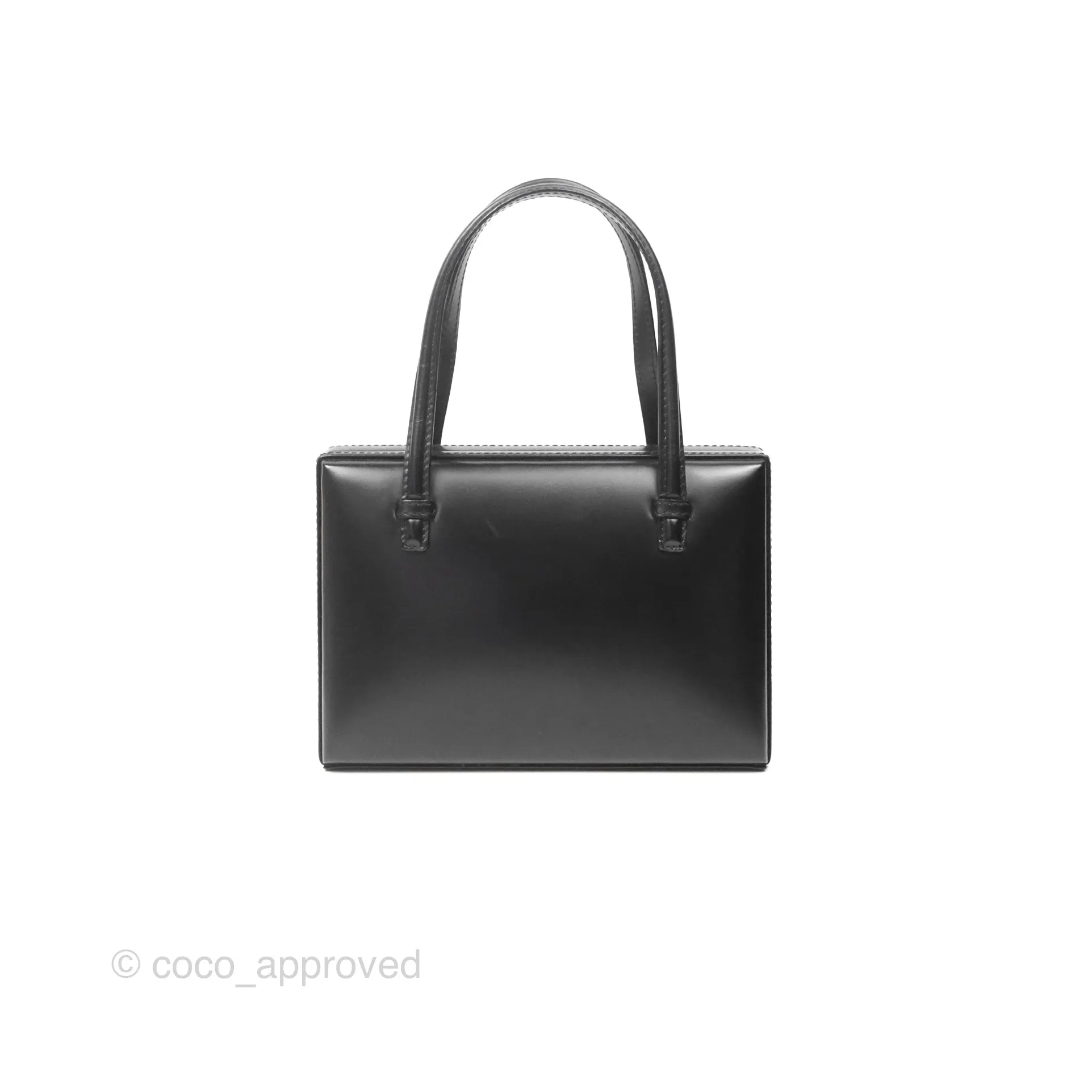 Loewe Vintage Small Postal Handle Bag Black Leather