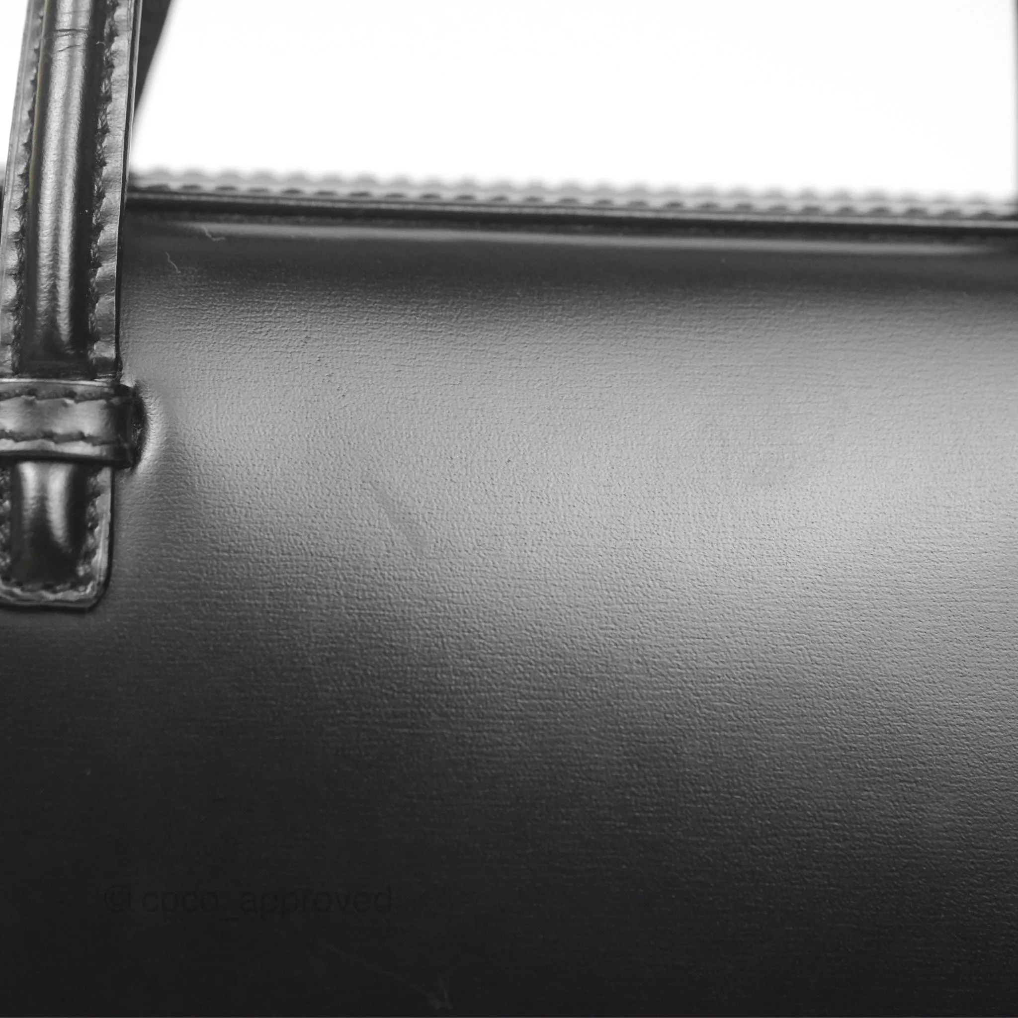 Loewe Vintage Small Postal Handle Bag Black Leather