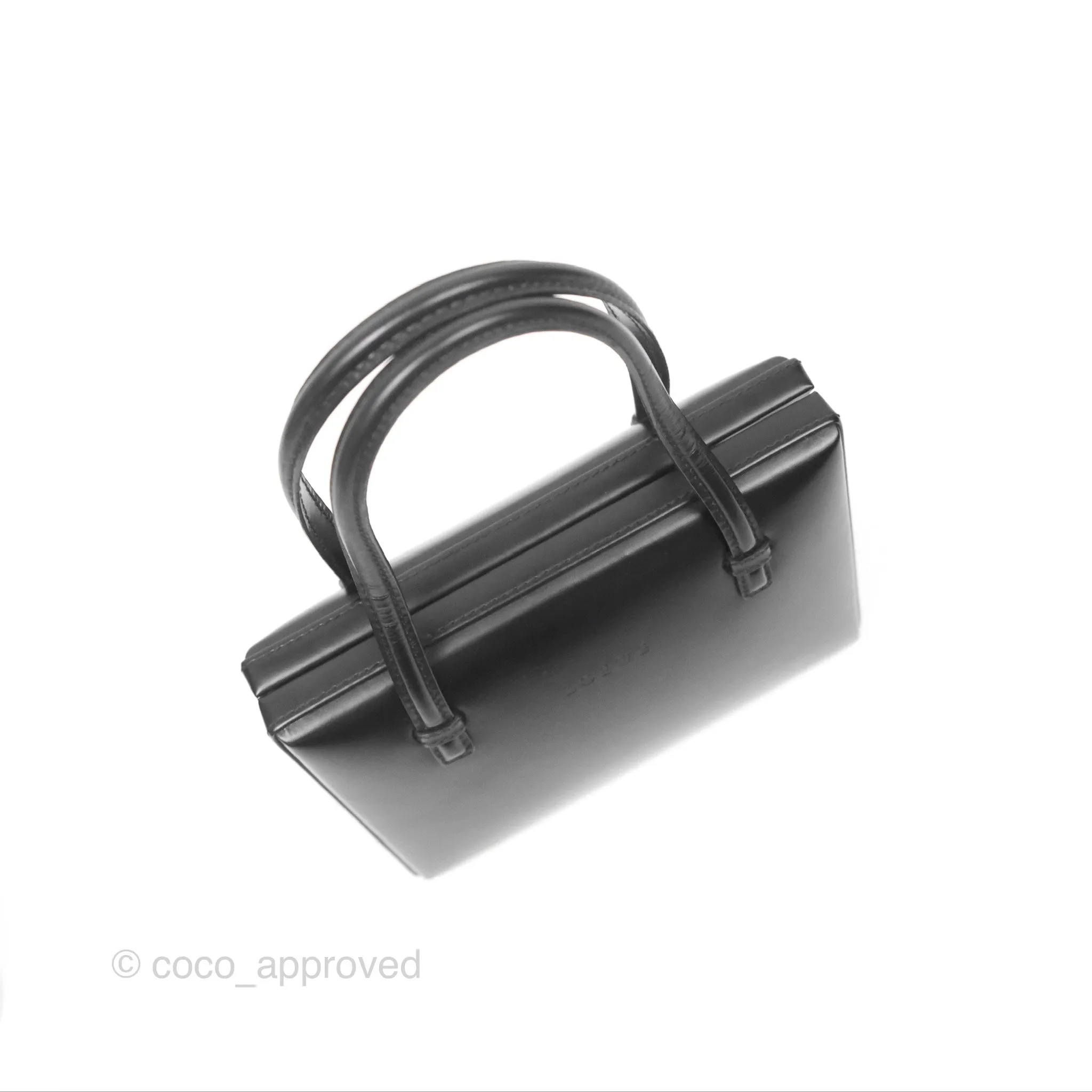 Loewe Vintage Small Postal Handle Bag Black Leather