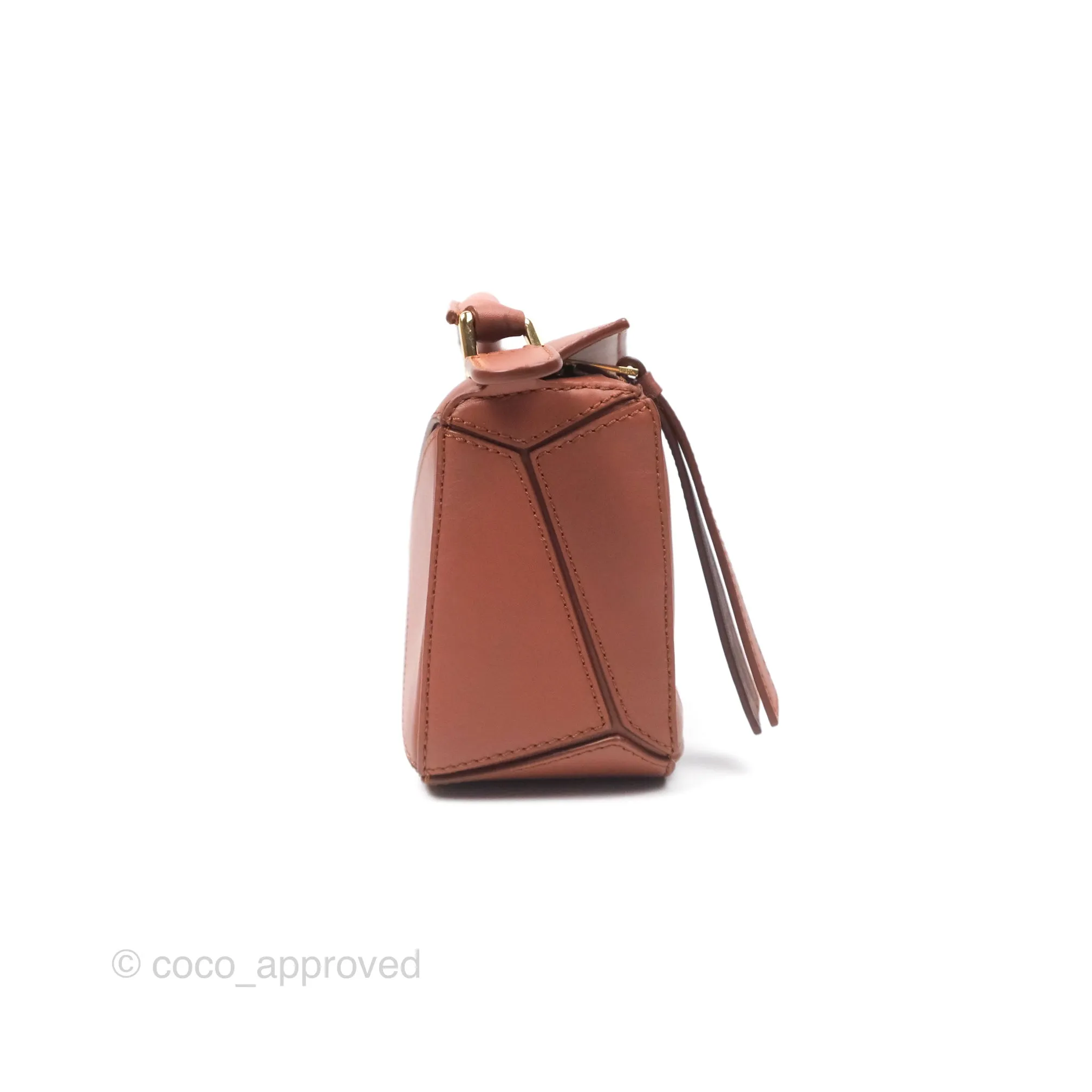Loewe x Howls Moving Mini Puzzle Bag Tan Calfskin Gold Hardware