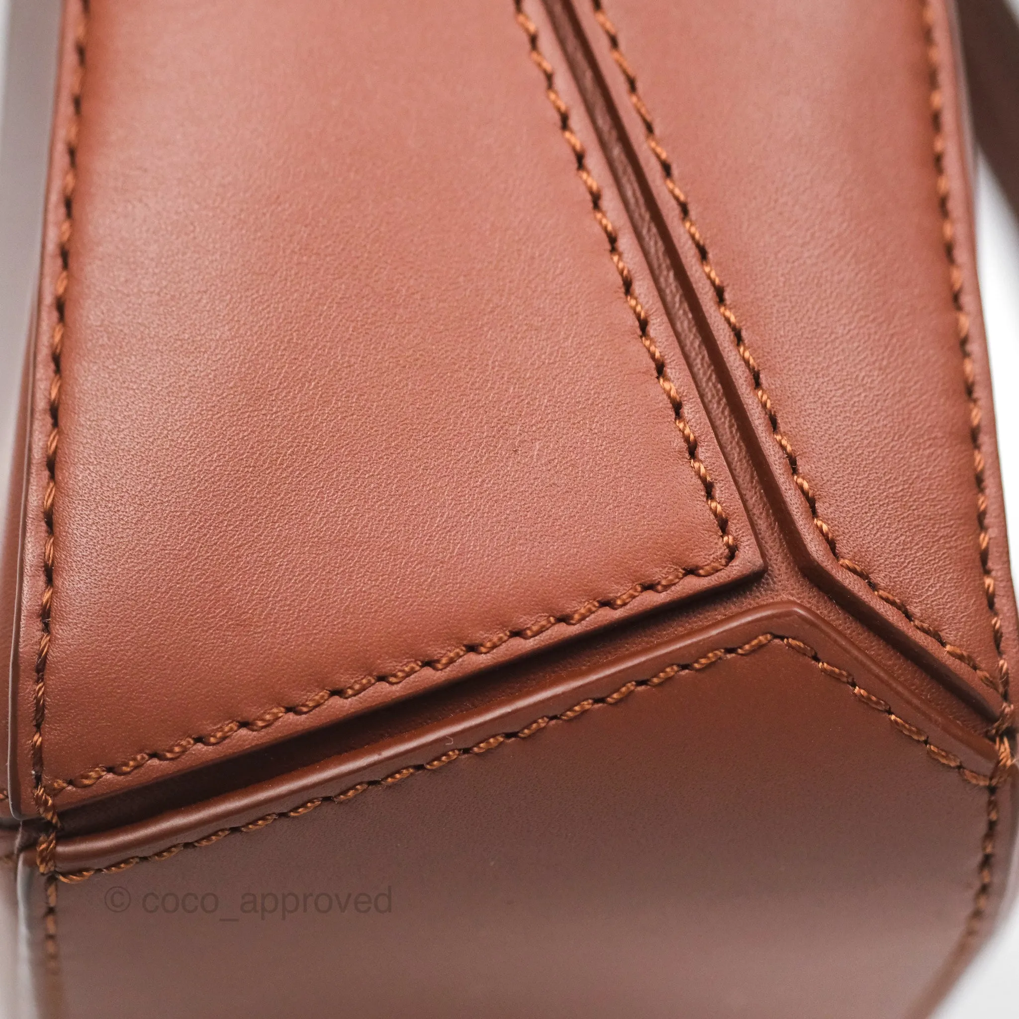 Loewe x Howls Moving Mini Puzzle Bag Tan Calfskin Gold Hardware