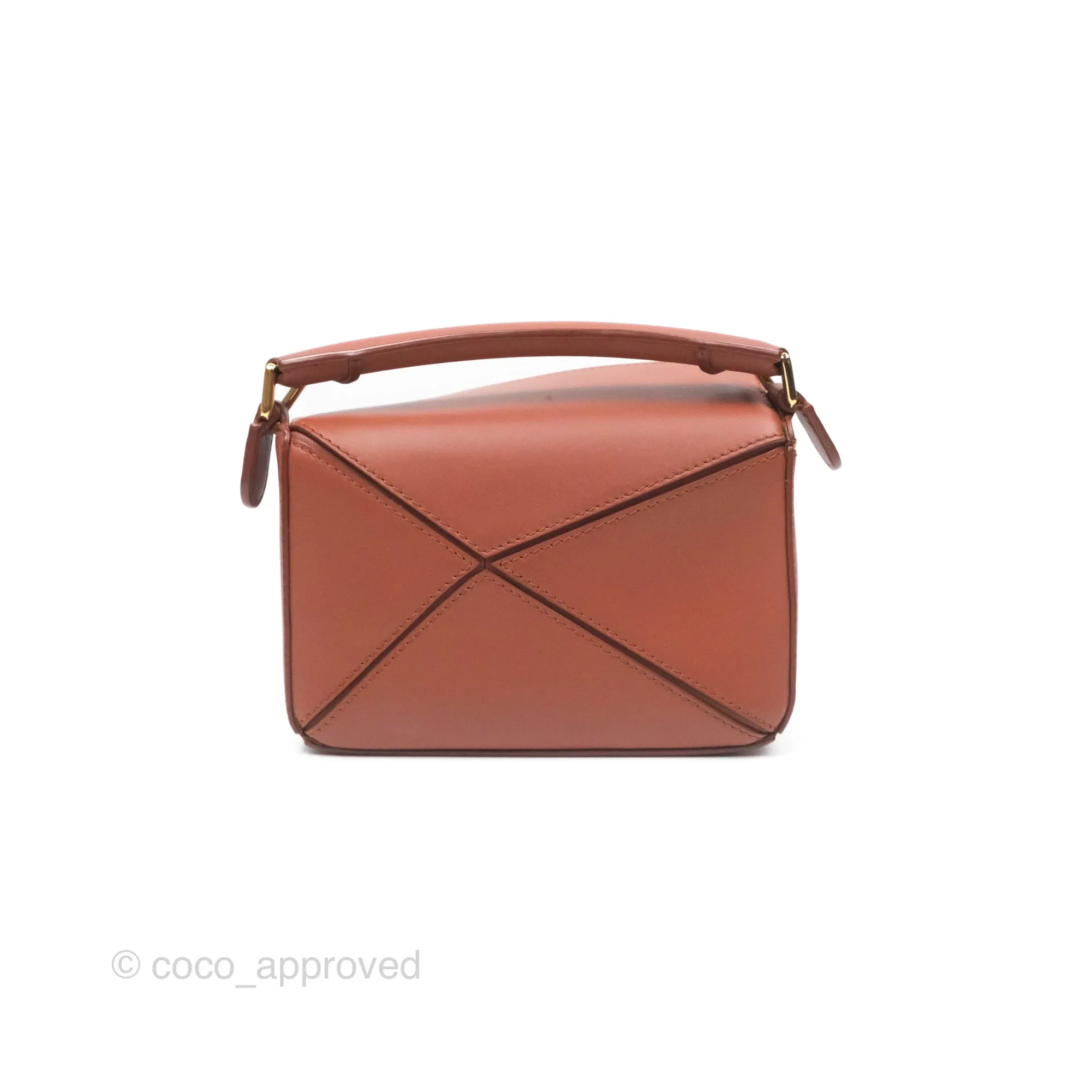Loewe x Howls Moving Mini Puzzle Bag Tan Calfskin Gold Hardware