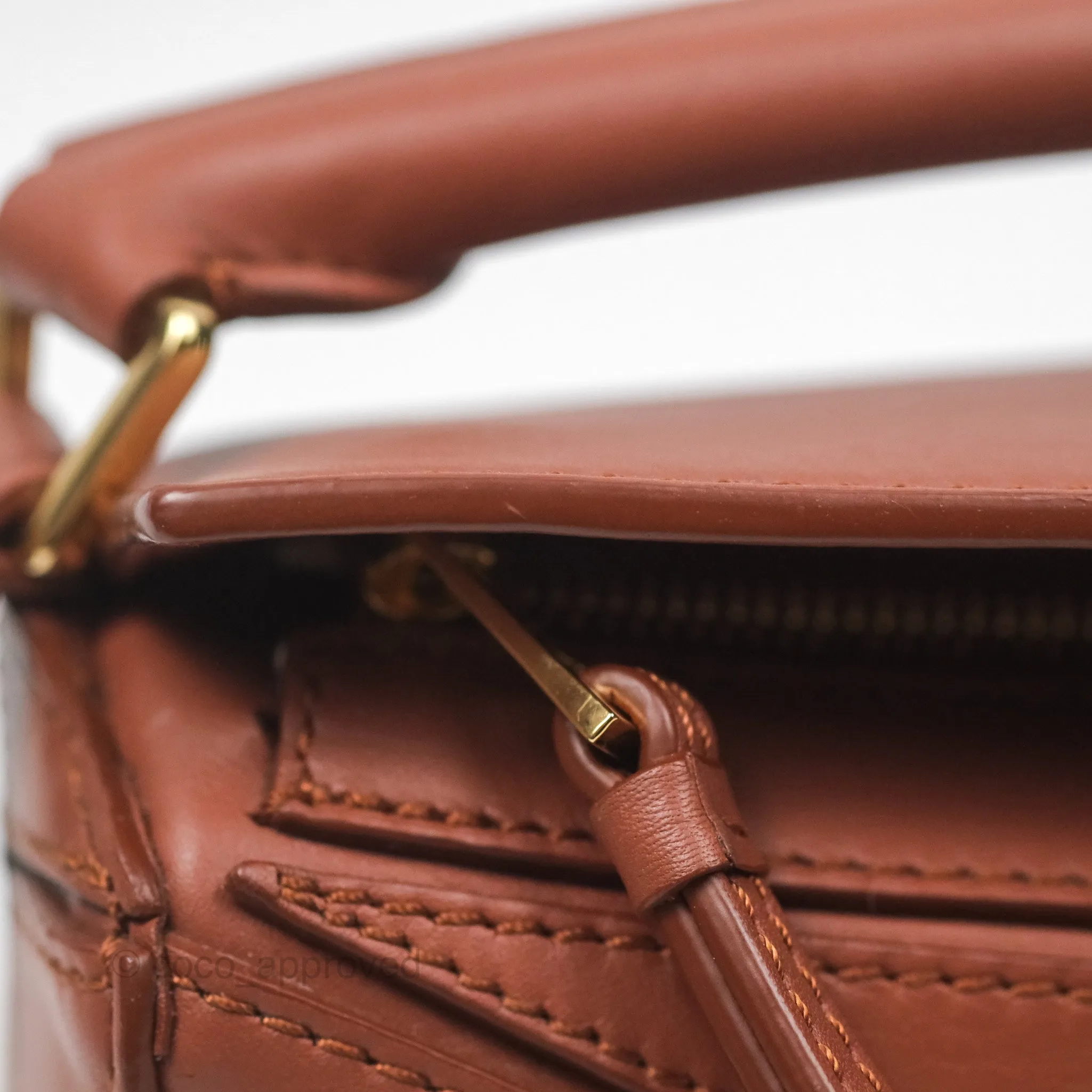 Loewe x Howls Moving Mini Puzzle Bag Tan Calfskin Gold Hardware