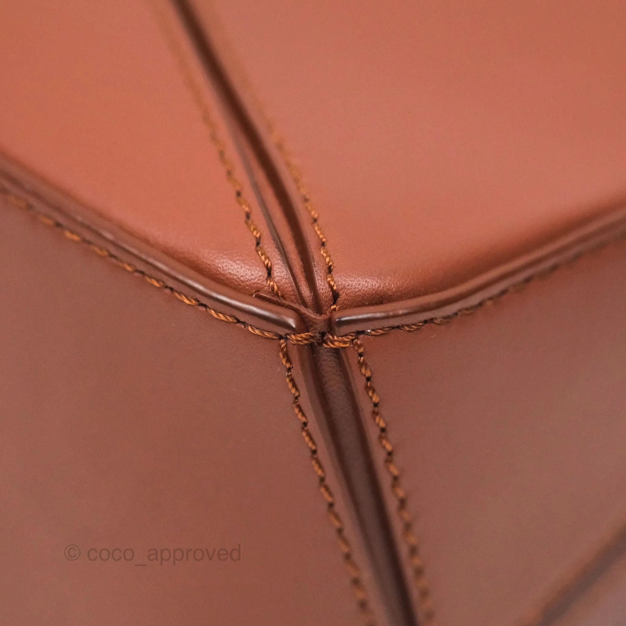 Loewe x Howls Moving Mini Puzzle Bag Tan Calfskin Gold Hardware