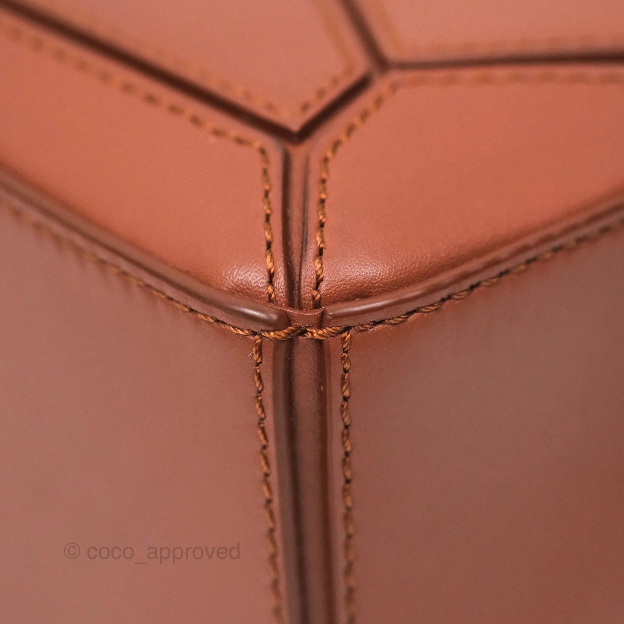 Loewe x Howls Moving Mini Puzzle Bag Tan Calfskin Gold Hardware