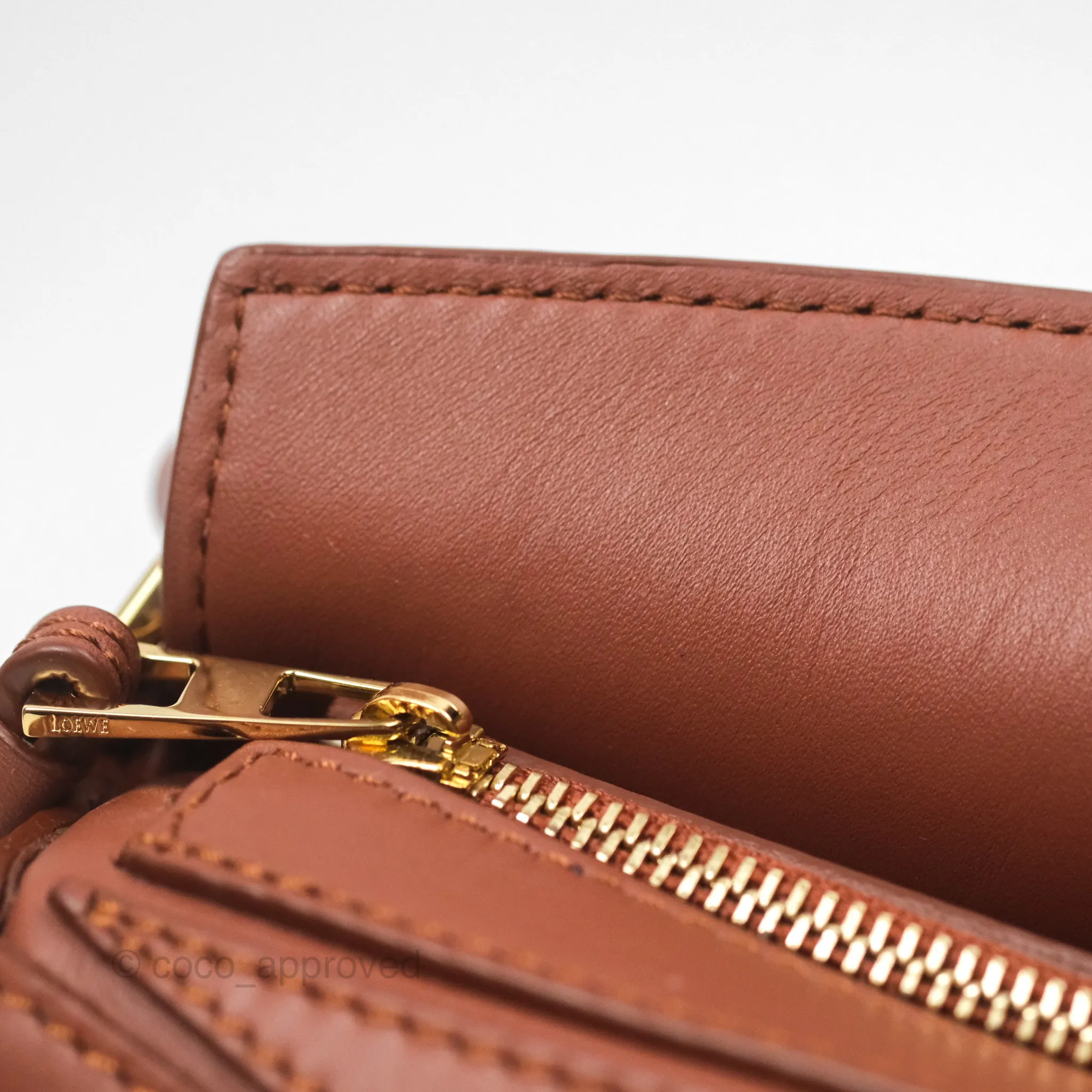 Loewe x Howls Moving Mini Puzzle Bag Tan Calfskin Gold Hardware