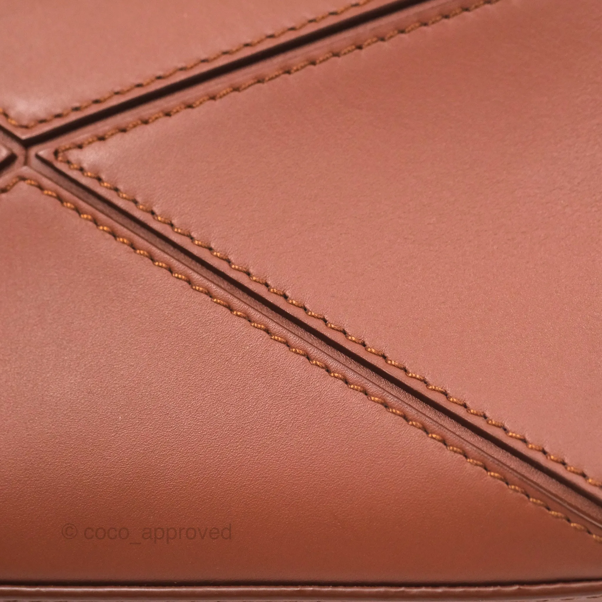 Loewe x Howls Moving Mini Puzzle Bag Tan Calfskin Gold Hardware
