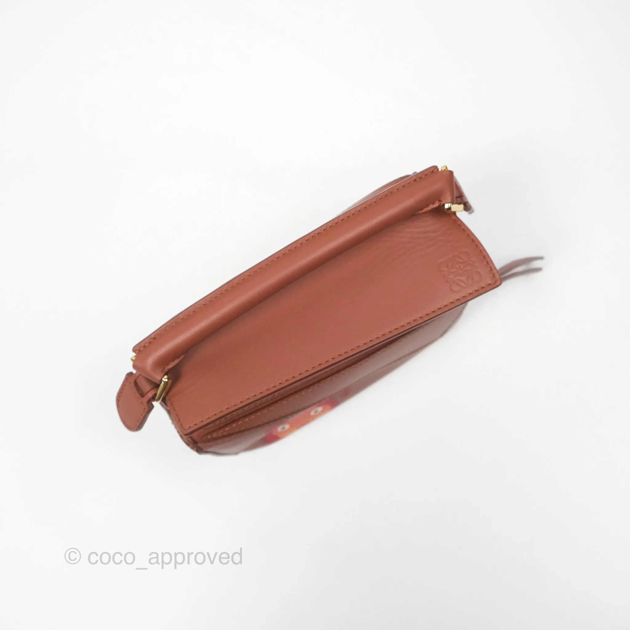 Loewe x Howls Moving Mini Puzzle Bag Tan Calfskin Gold Hardware