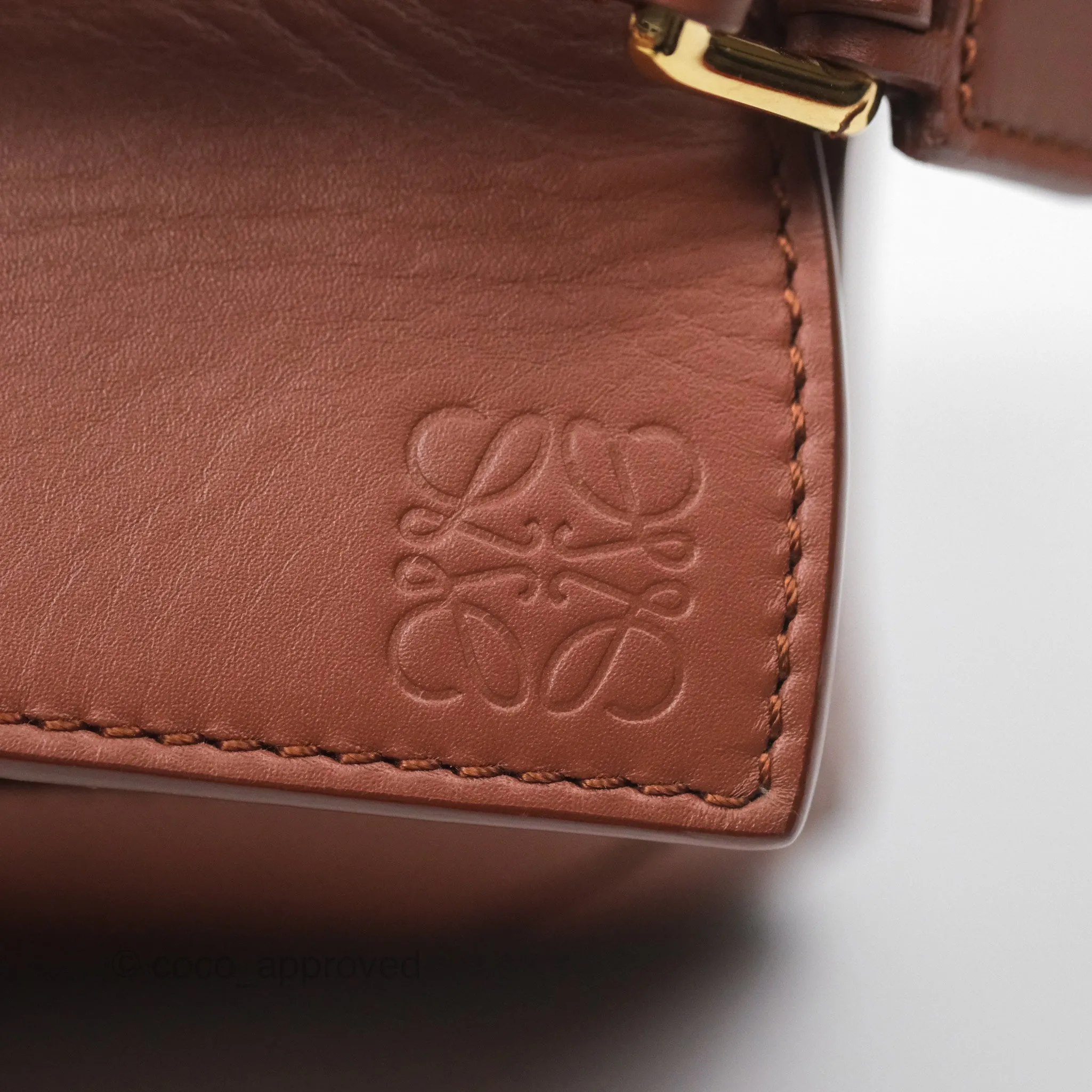 Loewe x Howls Moving Mini Puzzle Bag Tan Calfskin Gold Hardware