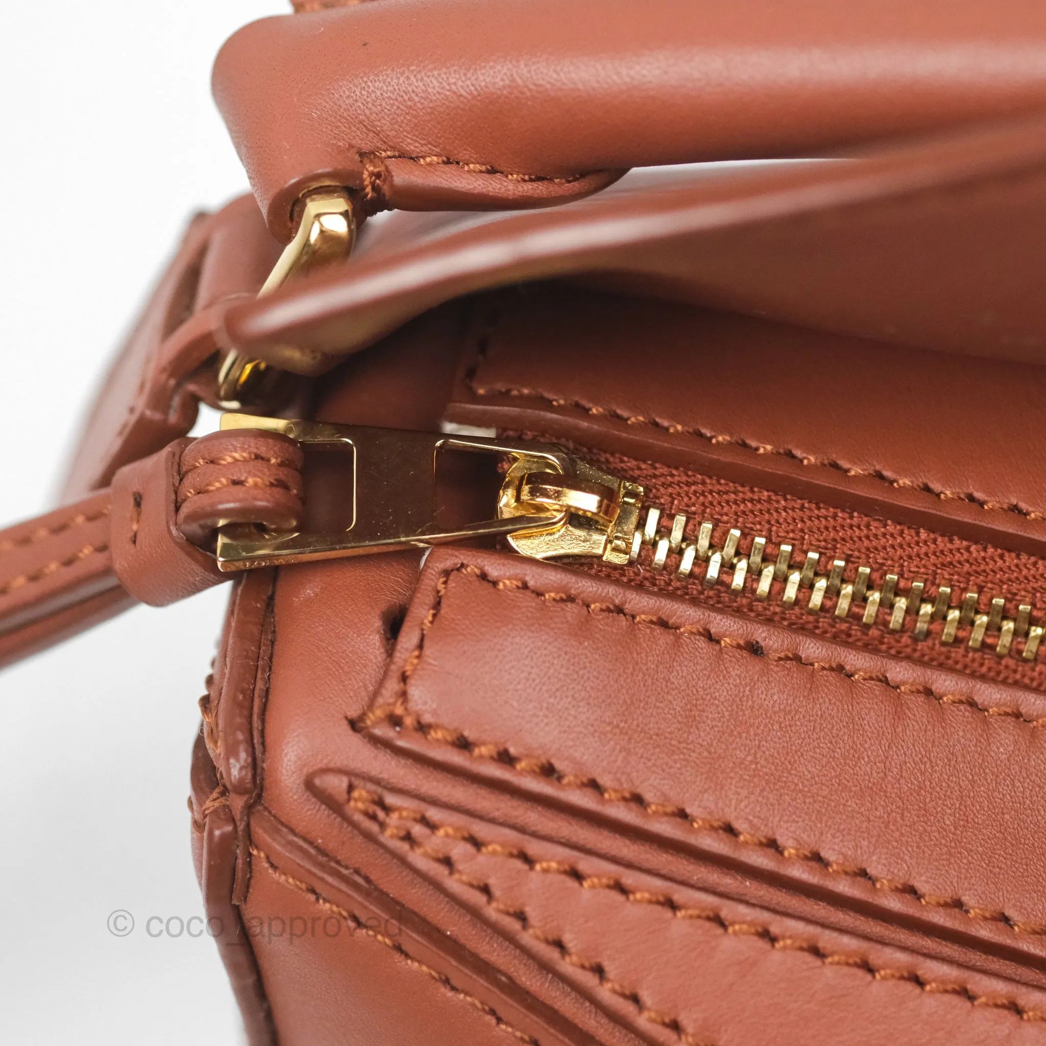 Loewe x Howls Moving Mini Puzzle Bag Tan Calfskin Gold Hardware