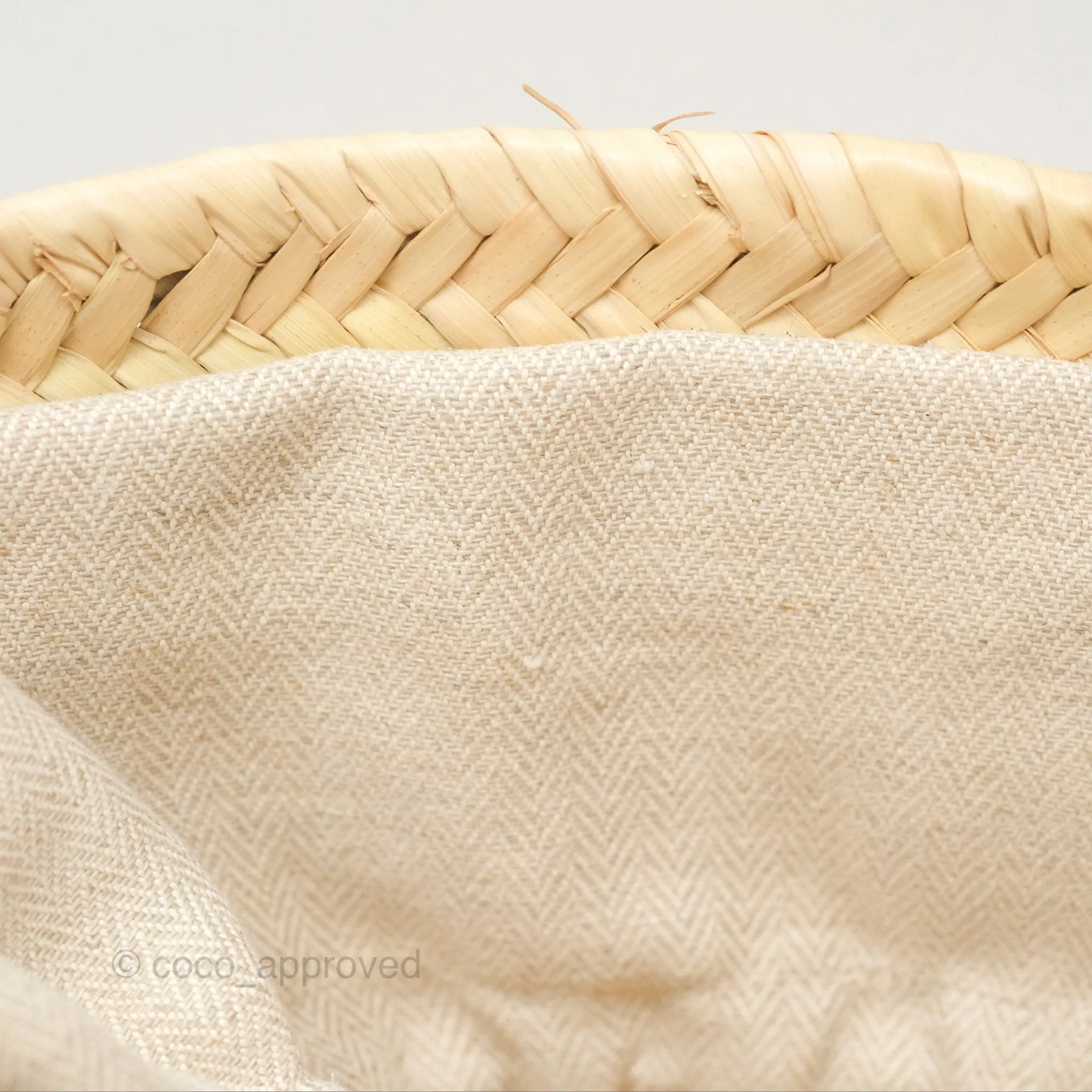 Loewe x Paula's Ibiza Anagram Woven Drawstring Bucket Bag White Natural