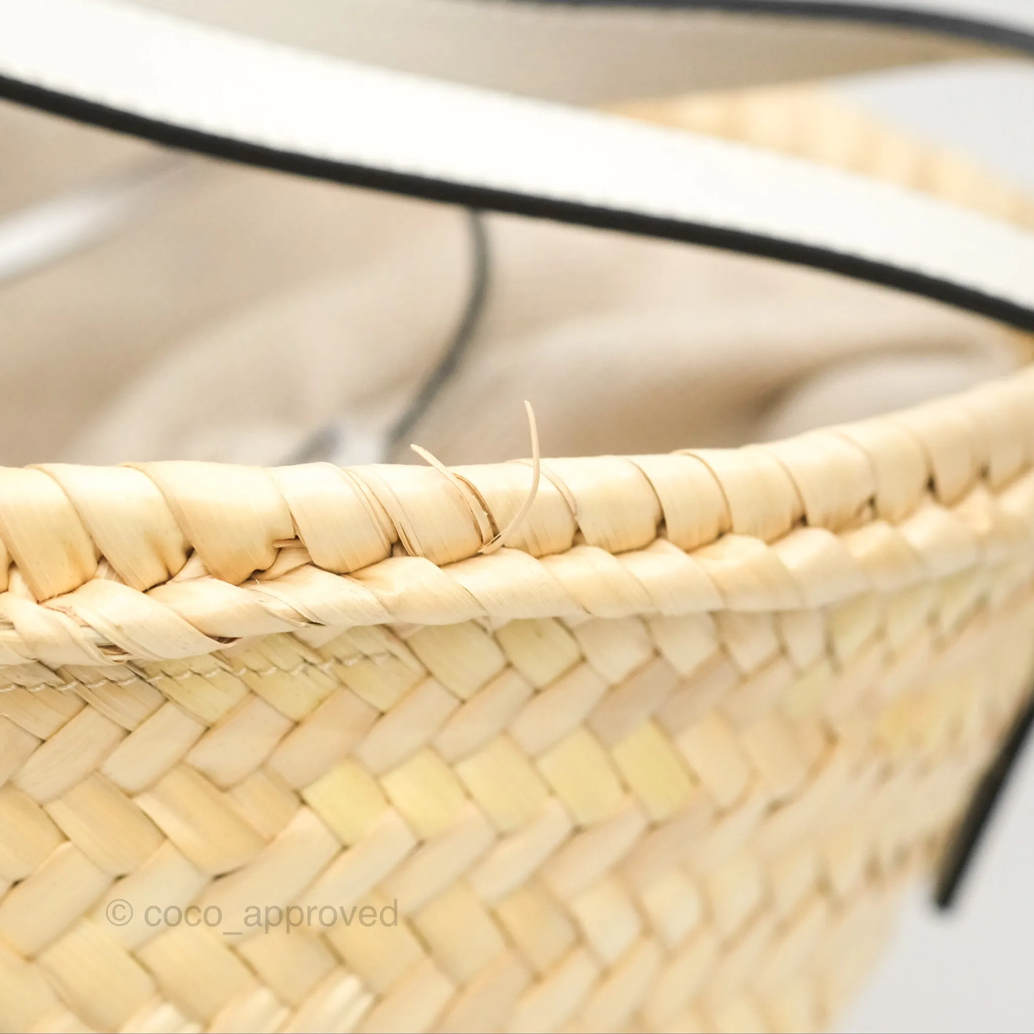 Loewe x Paula's Ibiza Anagram Woven Drawstring Bucket Bag White Natural