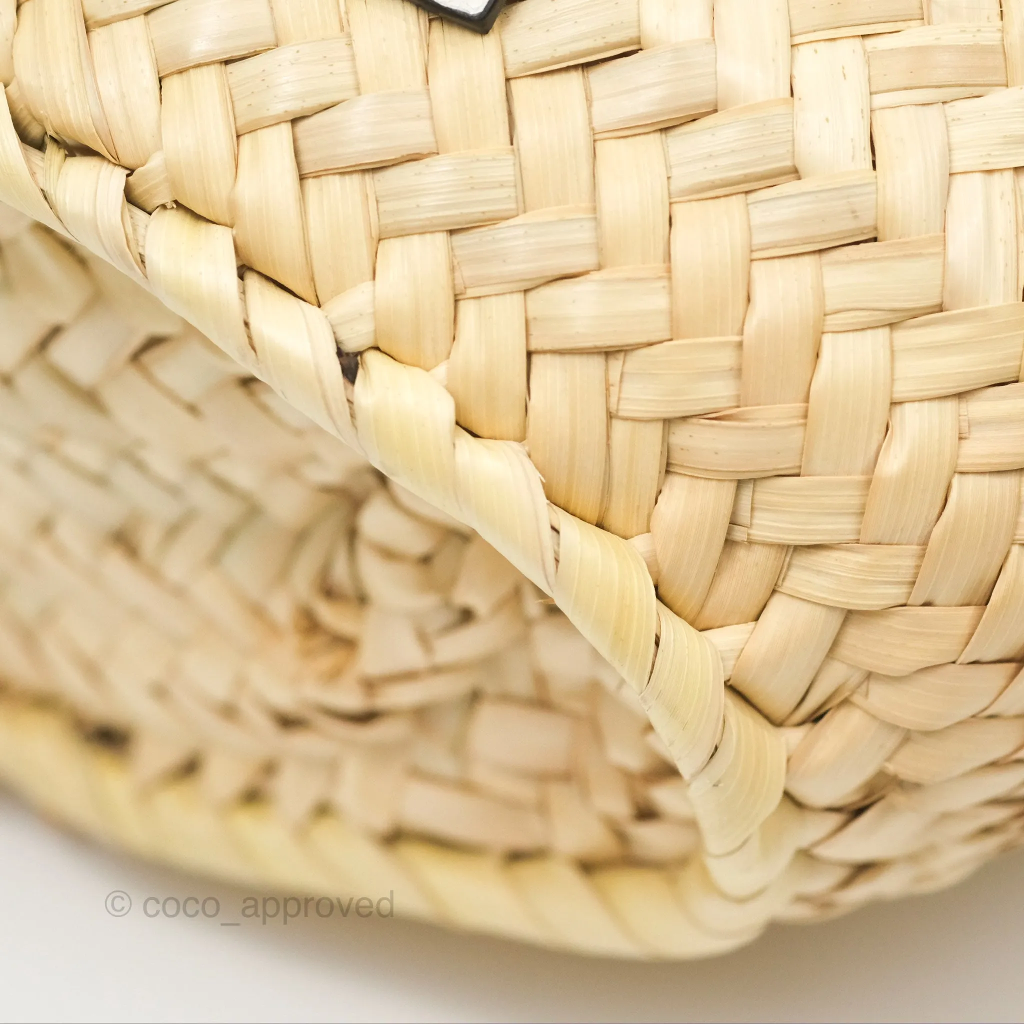 Loewe x Paula's Ibiza Anagram Woven Drawstring Bucket Bag White Natural