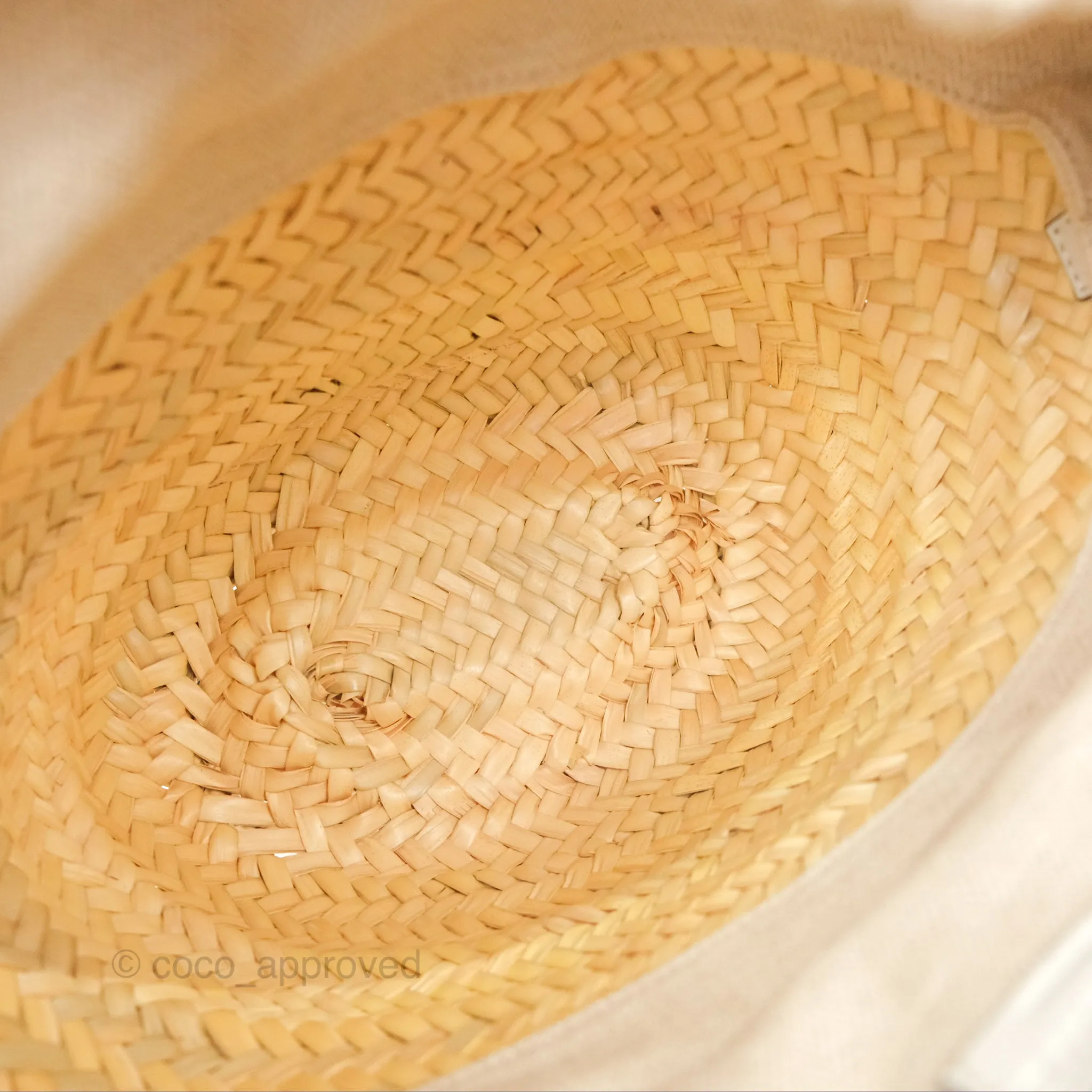 Loewe x Paula's Ibiza Anagram Woven Drawstring Bucket Bag White Natural