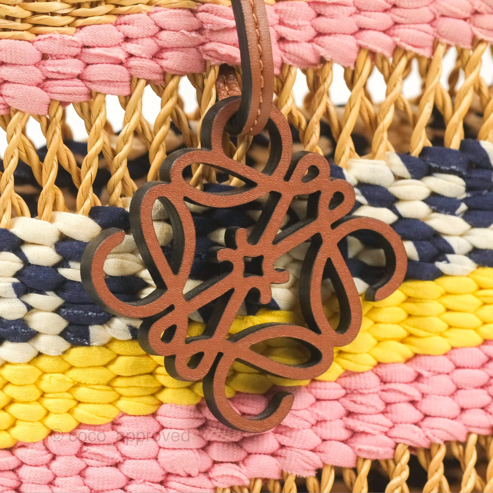 Loewe x Paula's Ibiza Striped Raffia Basket Bag