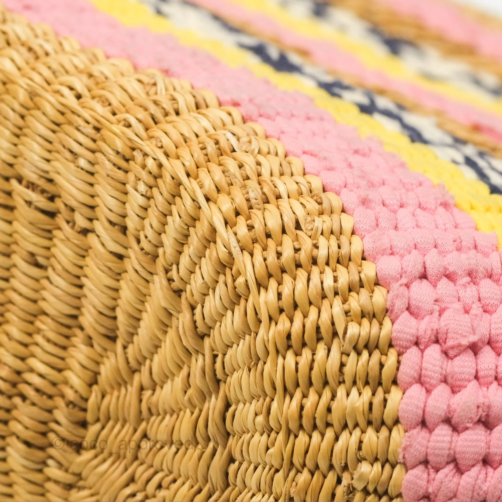 Loewe x Paula's Ibiza Striped Raffia Basket Bag