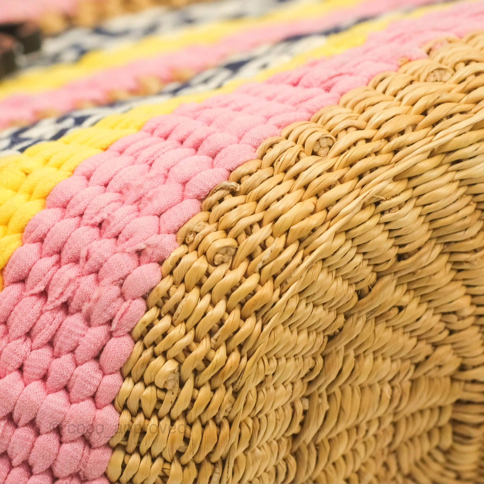 Loewe x Paula's Ibiza Striped Raffia Basket Bag