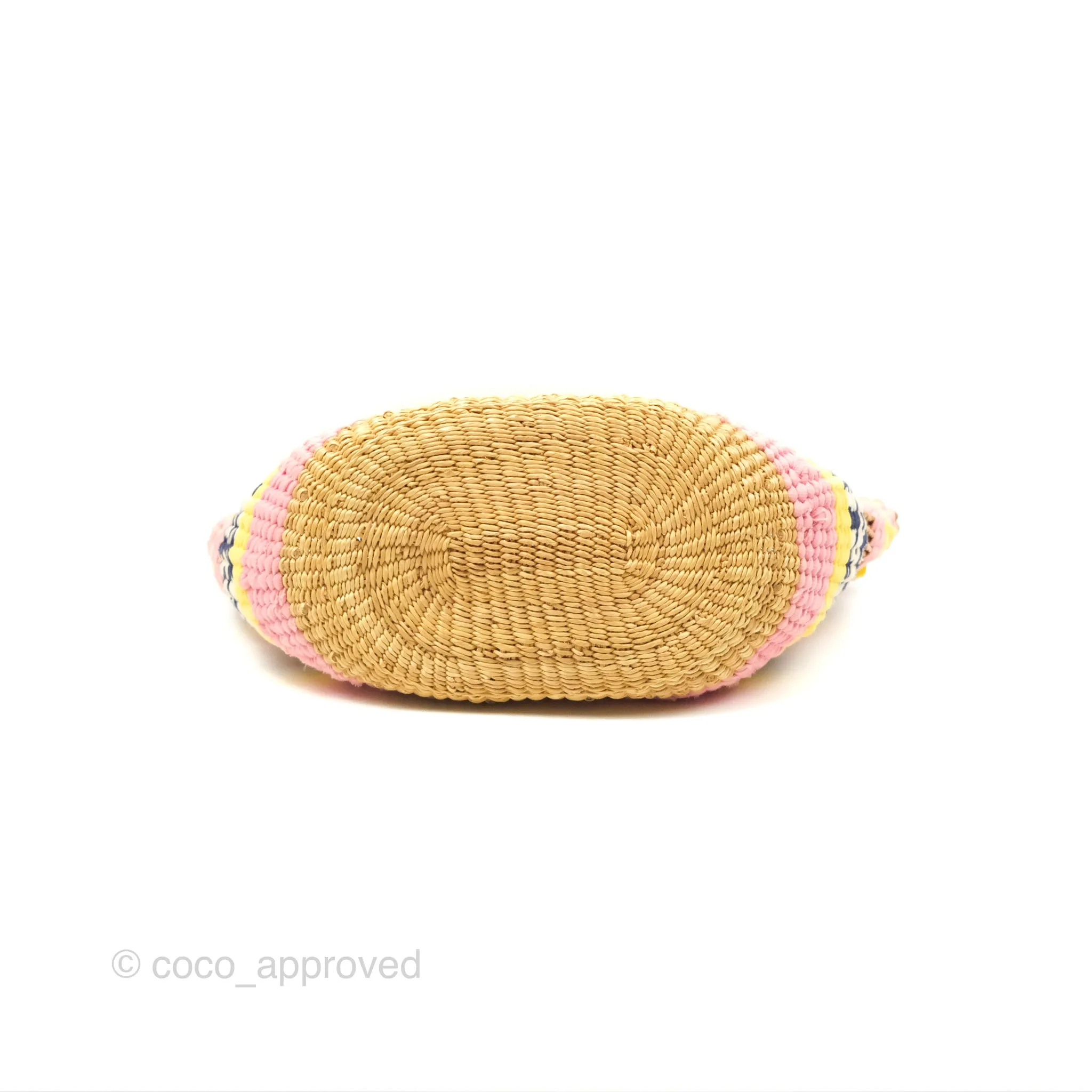 Loewe x Paula's Ibiza Striped Raffia Basket Bag