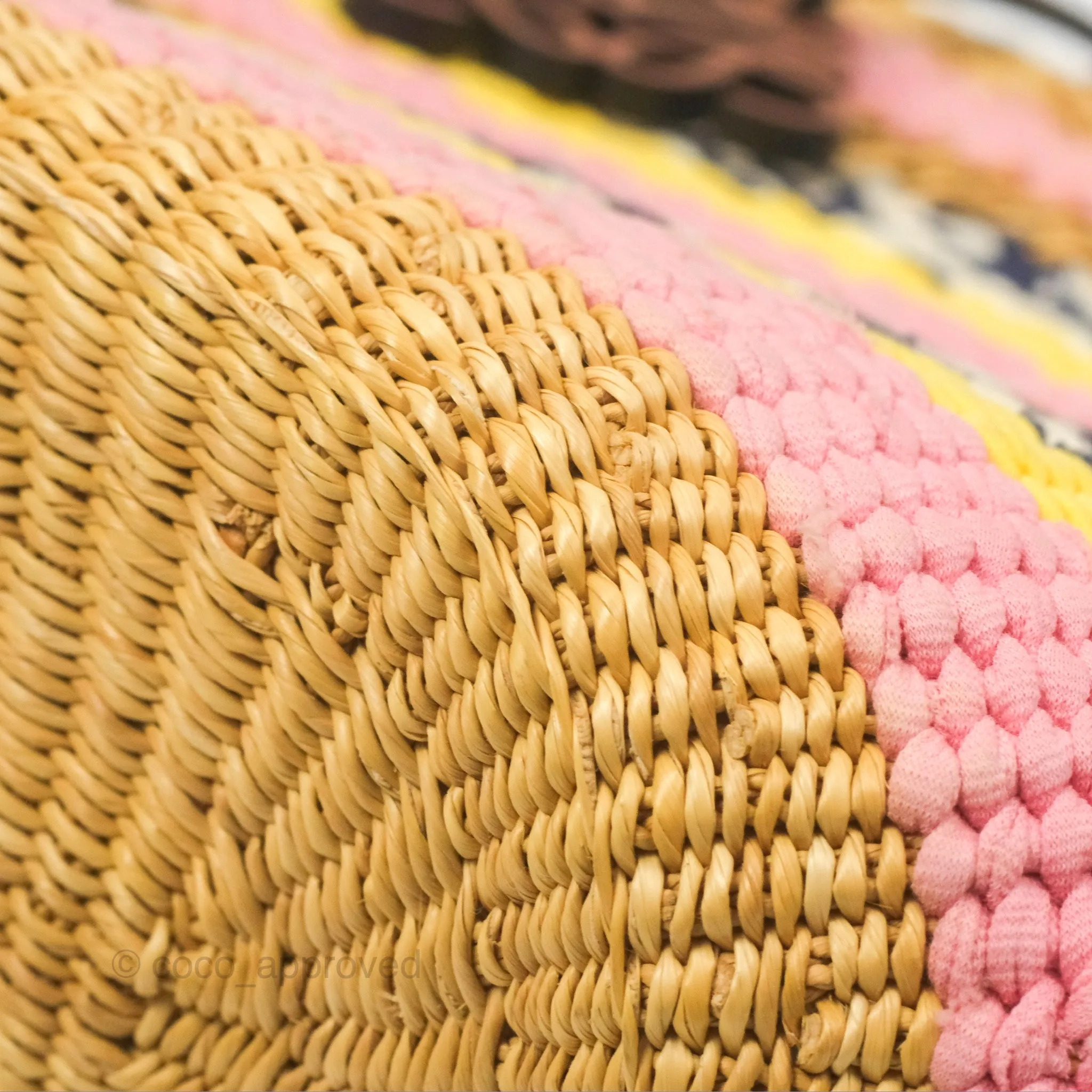 Loewe x Paula's Ibiza Striped Raffia Basket Bag