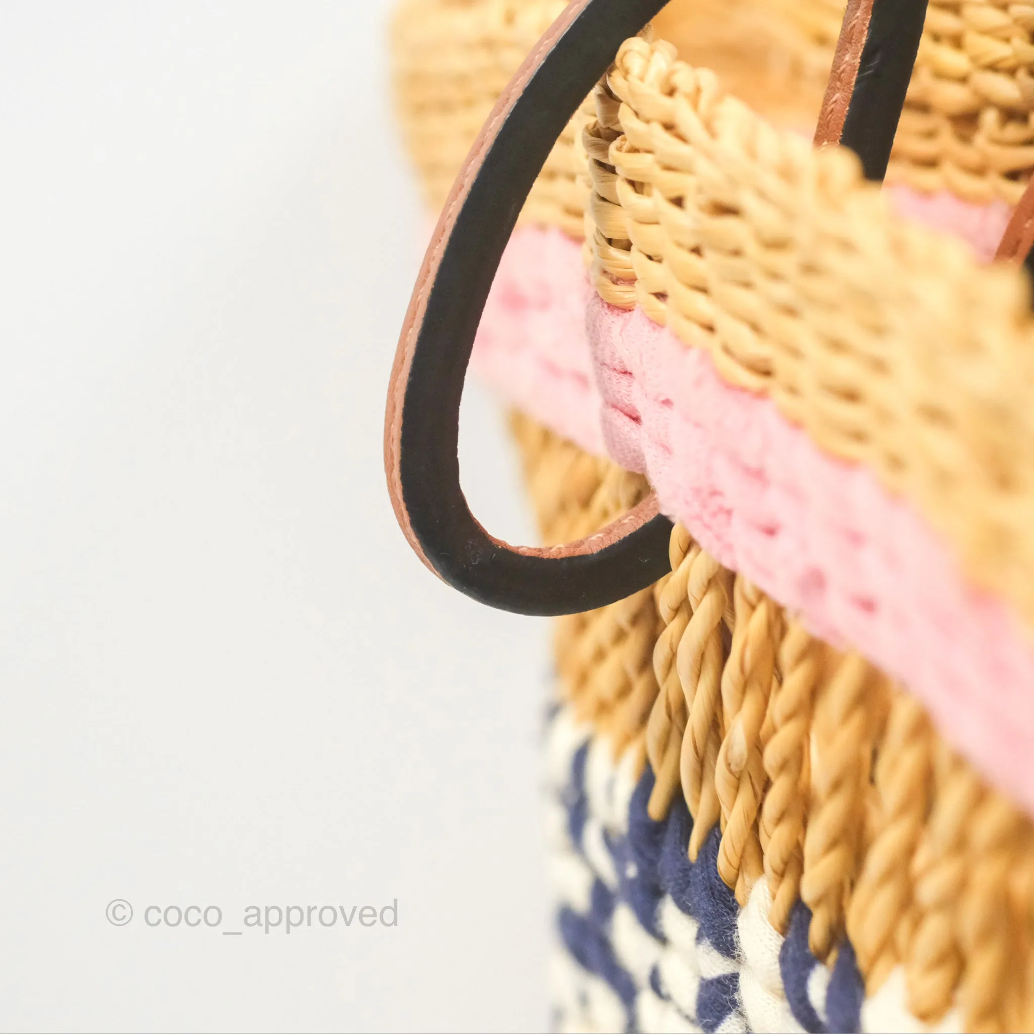 Loewe x Paula's Ibiza Striped Raffia Basket Bag