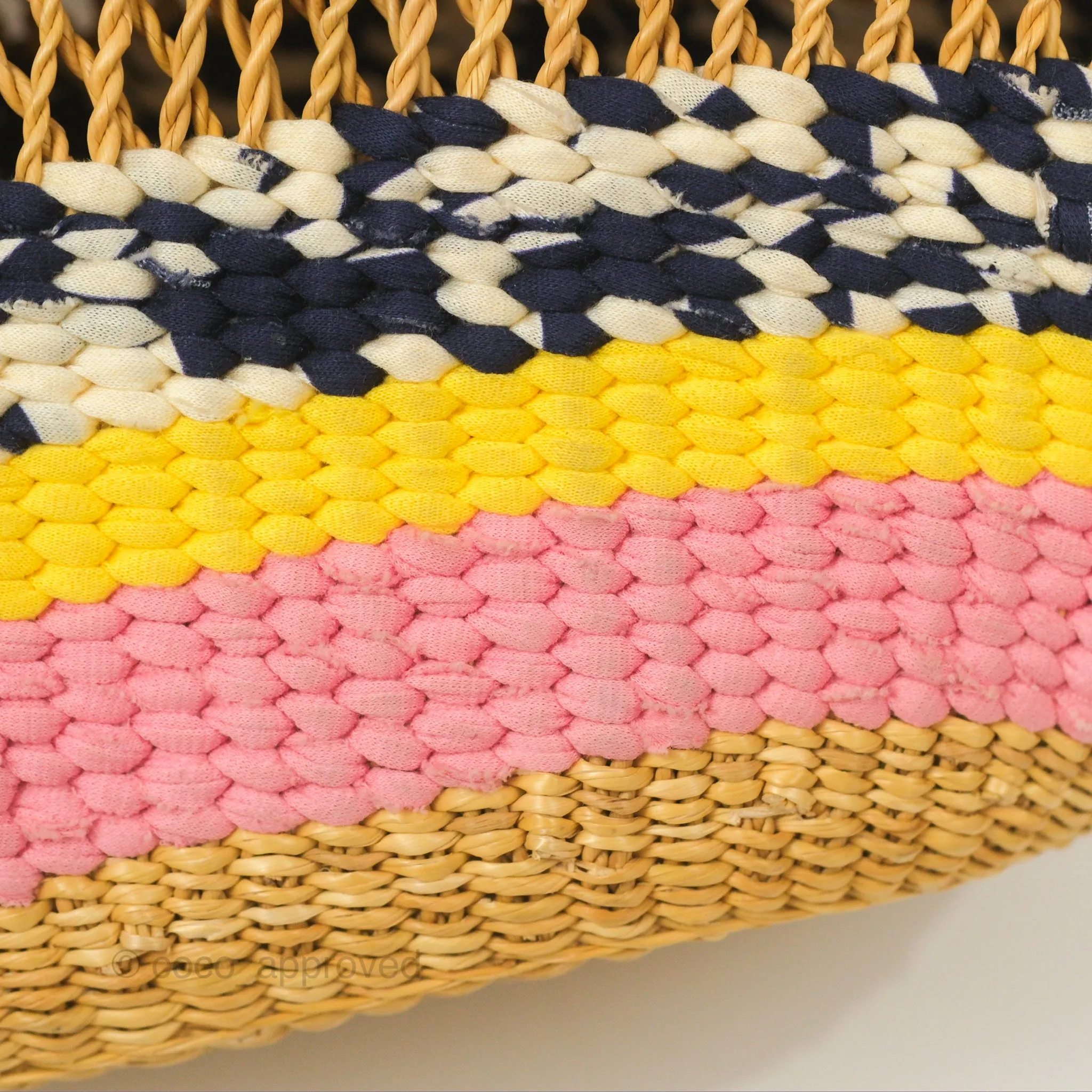Loewe x Paula's Ibiza Striped Raffia Basket Bag