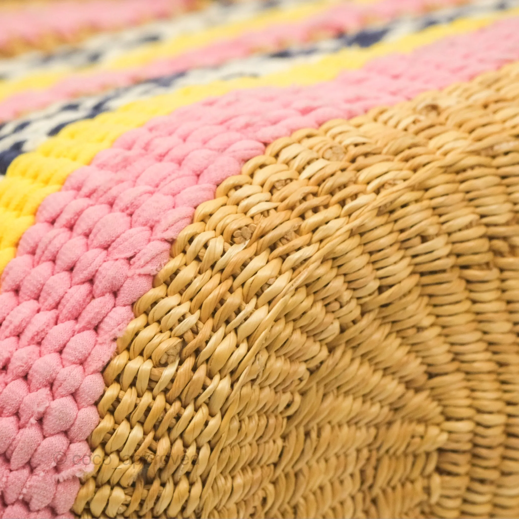 Loewe x Paula's Ibiza Striped Raffia Basket Bag