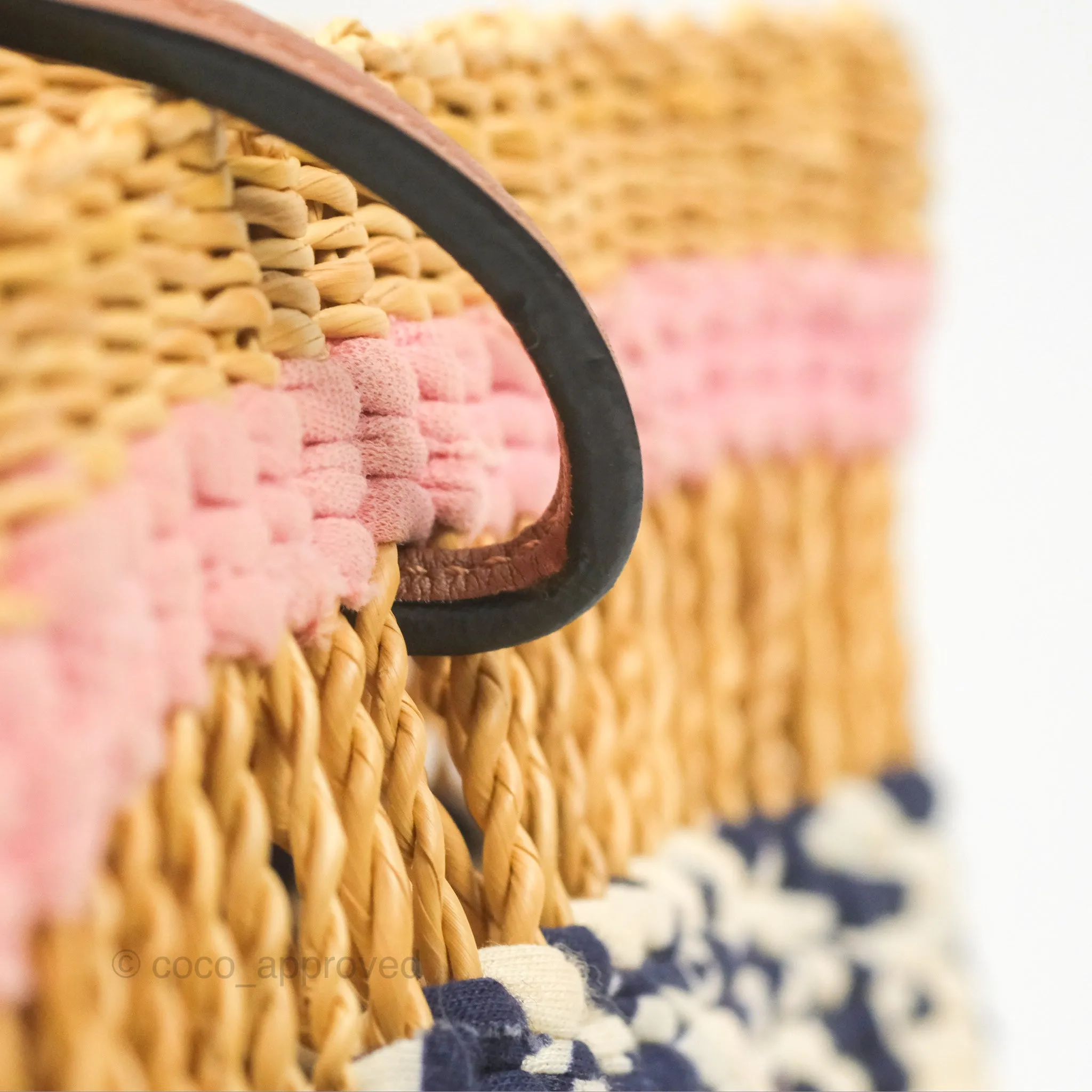 Loewe x Paula's Ibiza Striped Raffia Basket Bag
