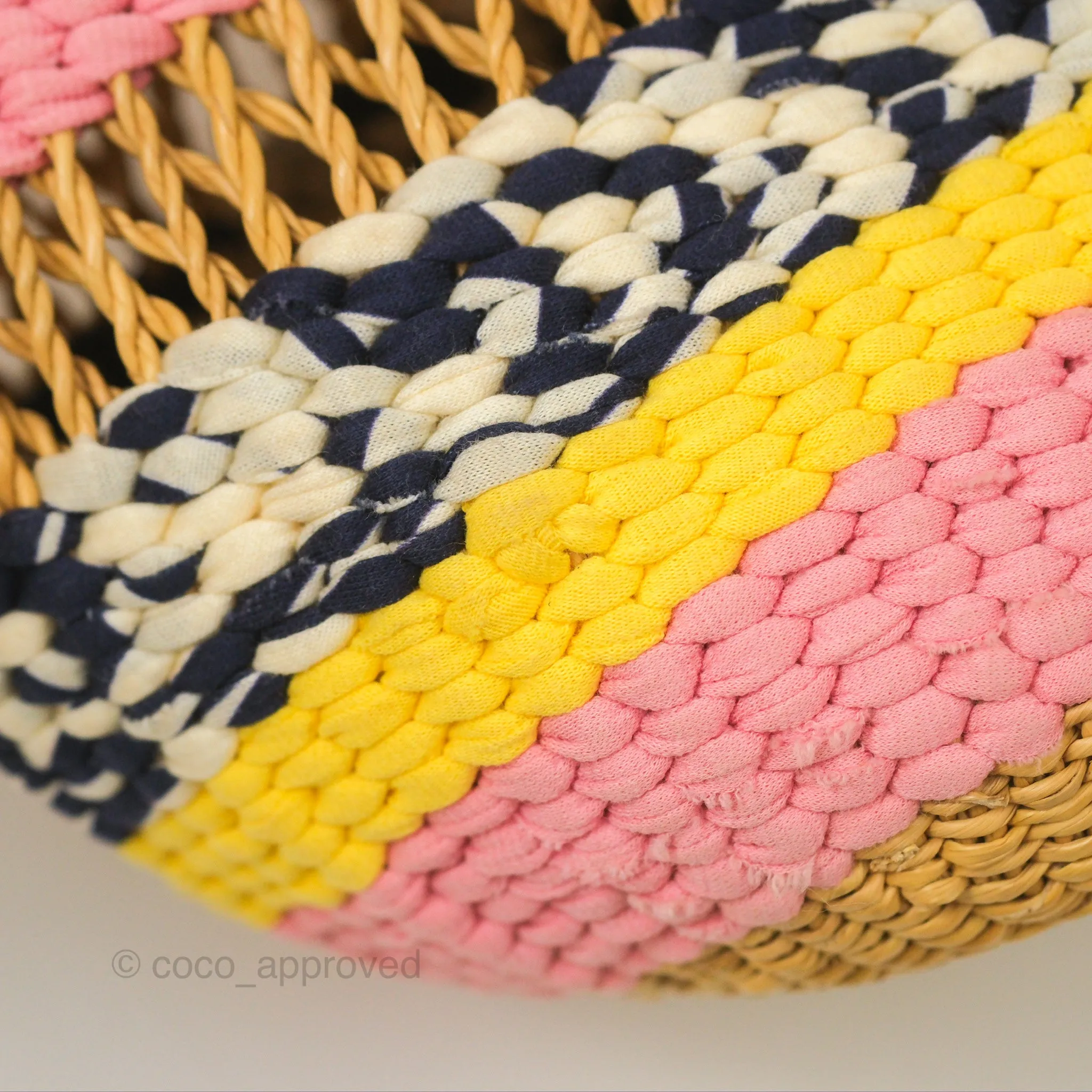 Loewe x Paula's Ibiza Striped Raffia Basket Bag