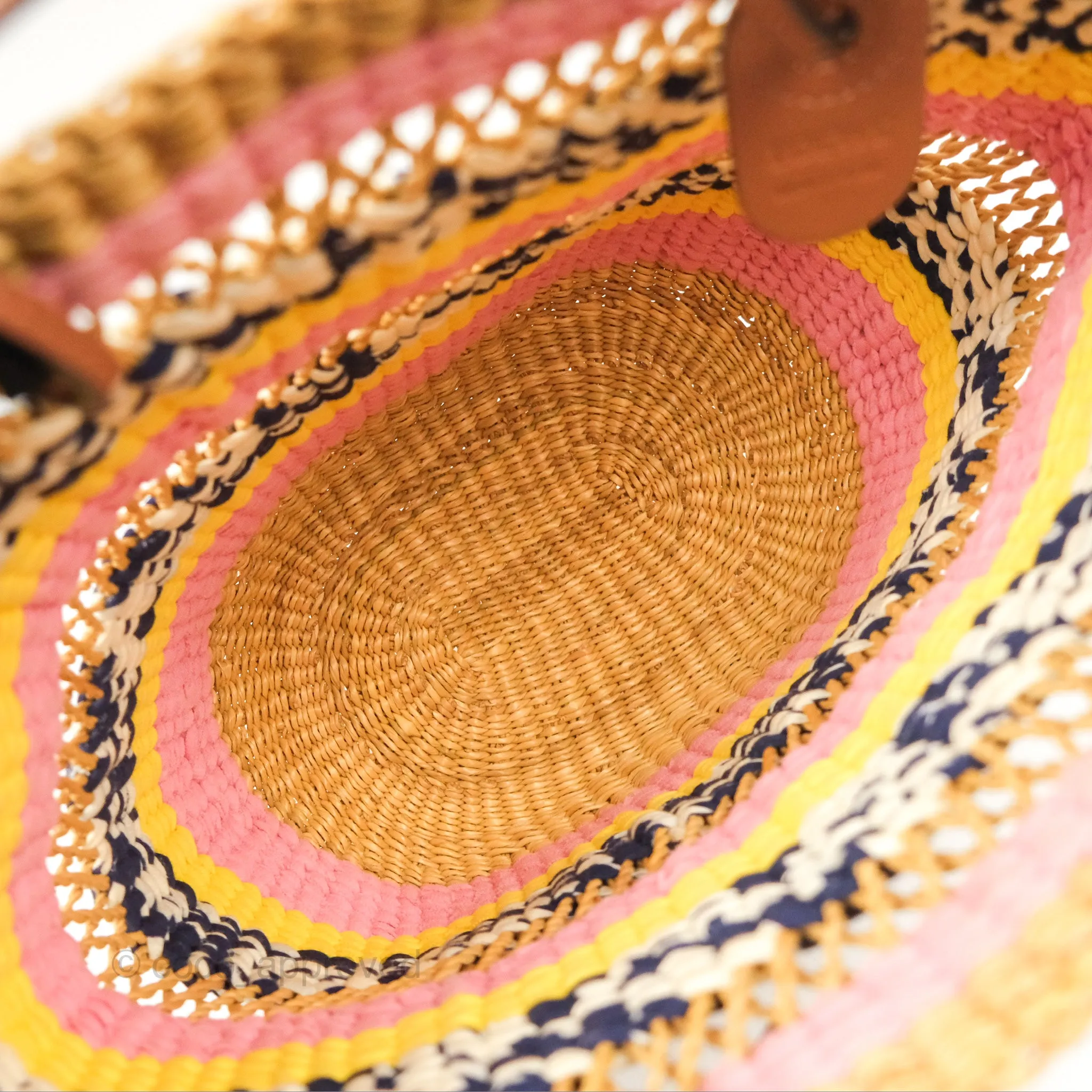 Loewe x Paula's Ibiza Striped Raffia Basket Bag