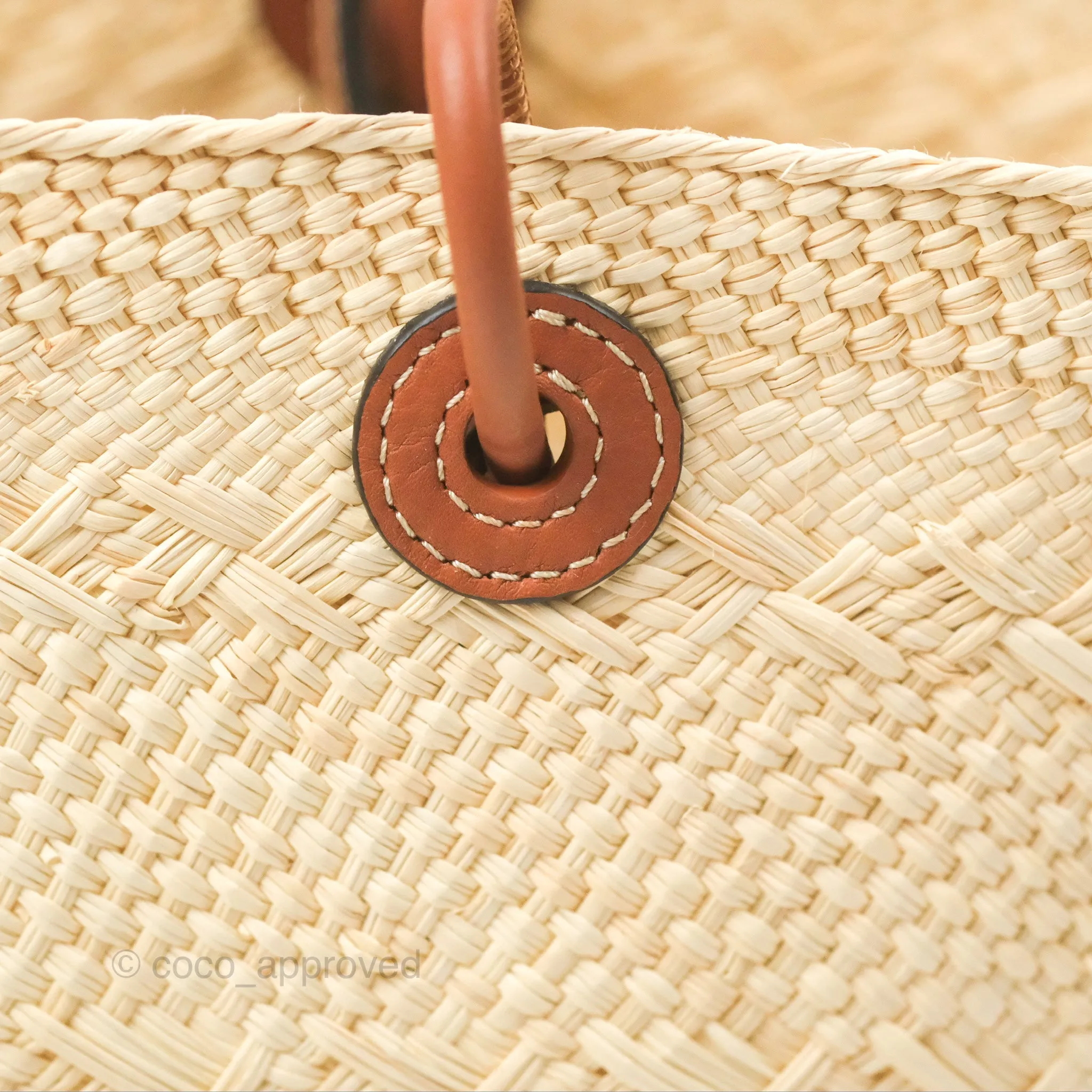 Loewe x Paula's Ibiza Woven Anagram Basket Bag Natural/Tan